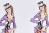 Teresa Linhares,  - Par de damas - Esta estatueta foi elaborada com a mais pura porcelana de Limoges - França . Toque final de Teresa Linhares, a grande mestre em porcela