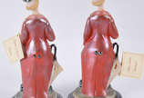Teresa Linhares,  - Par de palhaços pensativos - Esta estatueta foi elaborada com a mais pura porcelana de Limoges - França . Toque final de Teresa Linhares, a grande mes
