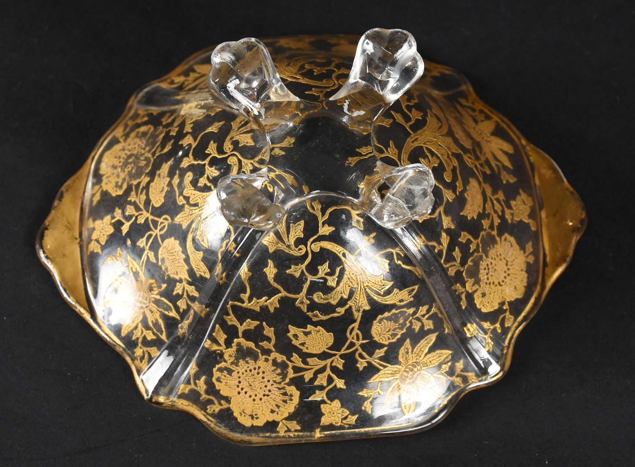 Diversas peças de cristal : Cesta, castiçal e 3 bowls. - foto 5 de 5
