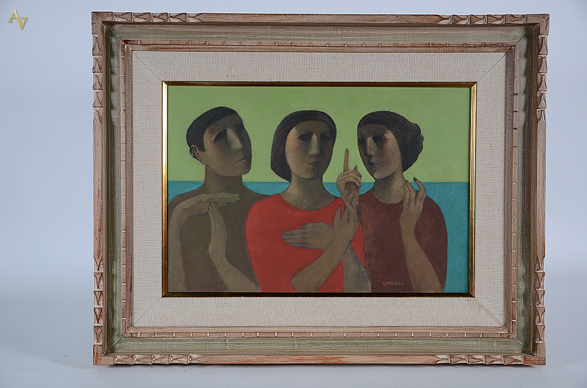 QUAGLIA - Três figuras - ost - 50 x 73