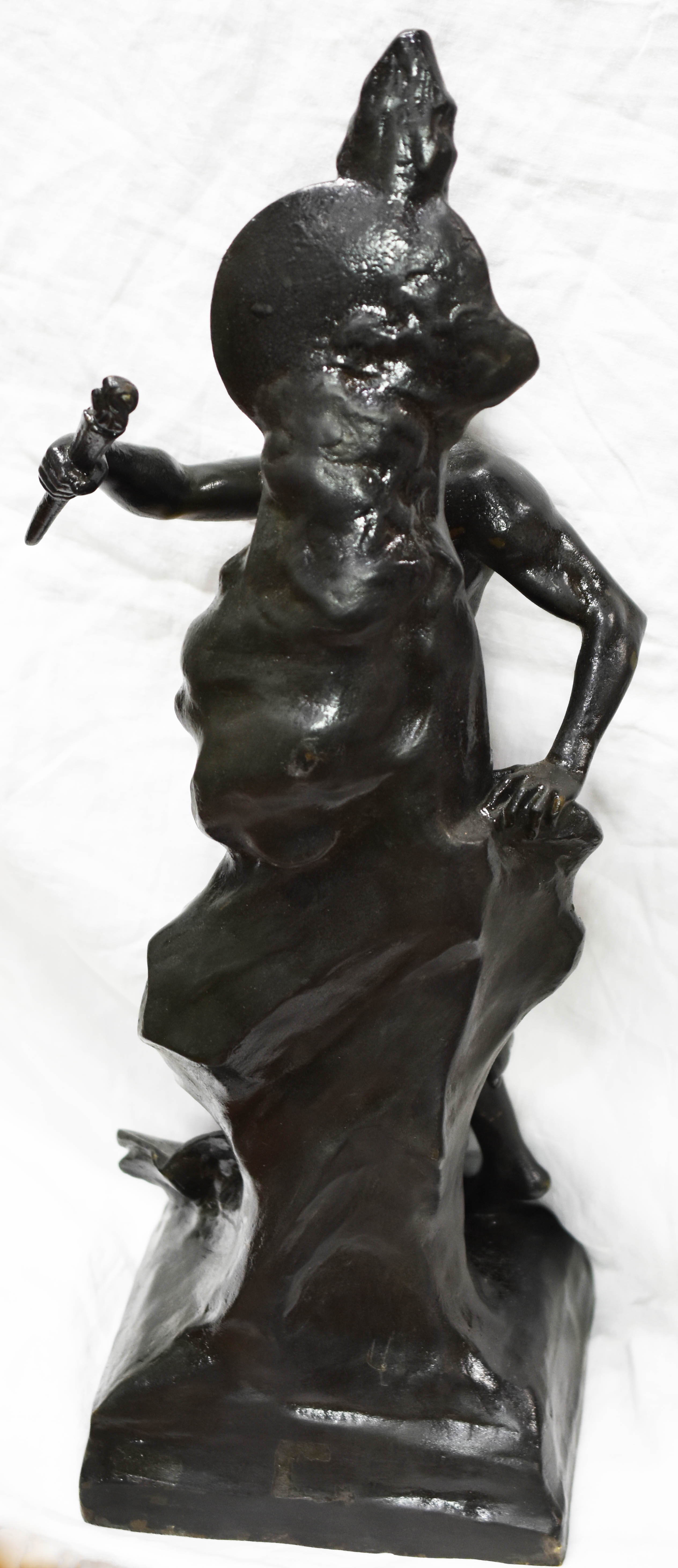 Escultura em bronze " Le genie de L ' humanité " . Finíssimos traço... - foto 5 de 7