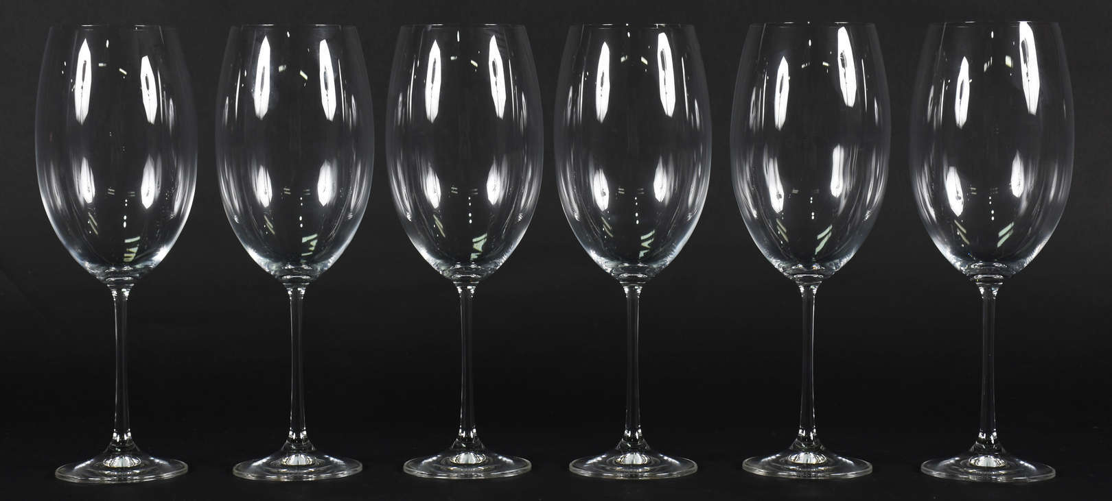 Seis taças de cristal da Bohemia para vinho tinto - 800 ml - foto 1 de 2