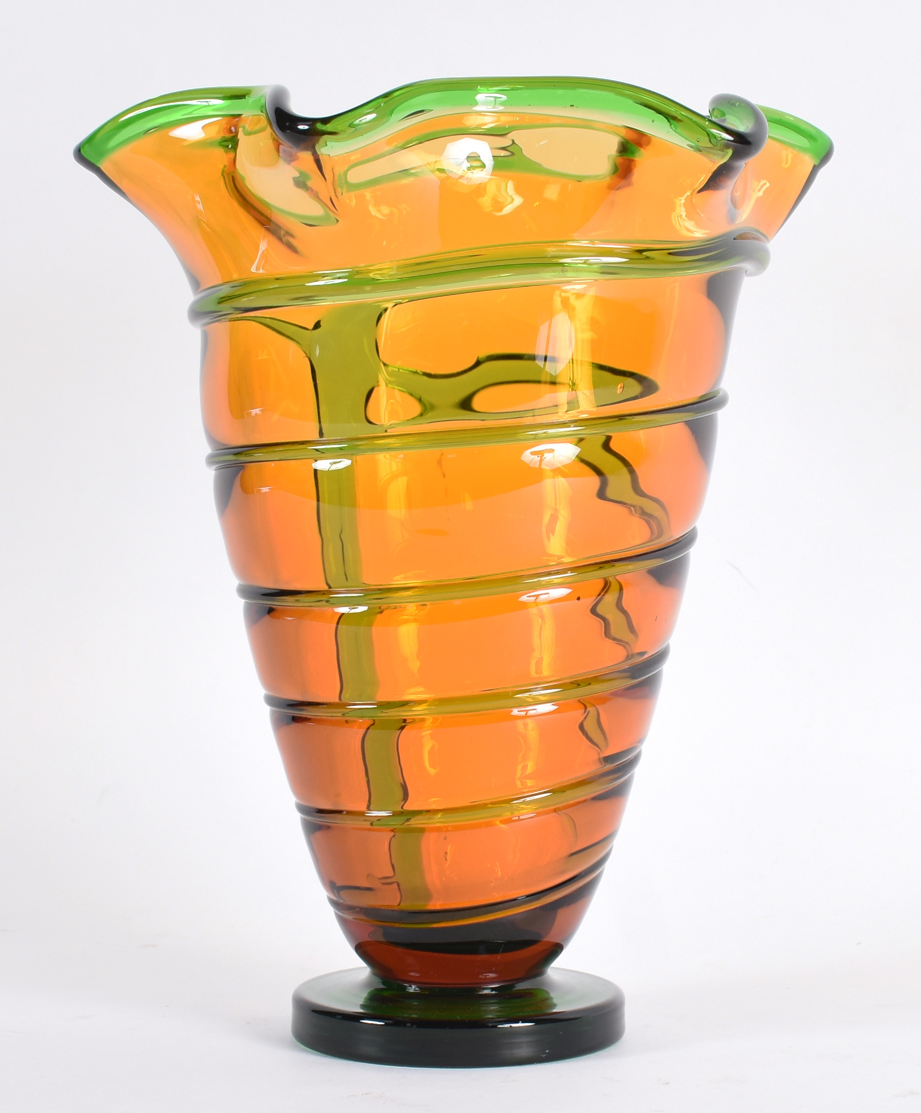 Vaso de Murano na cor âmbar . - foto 1 de 4