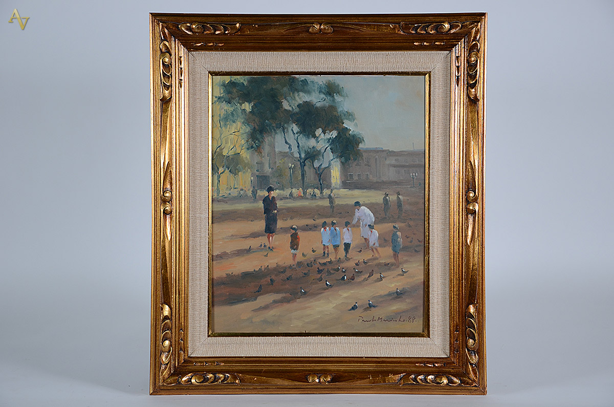 PAULO MARINHO - Passeio da praça - ost - 55 x 46 - foto 1 de 3
