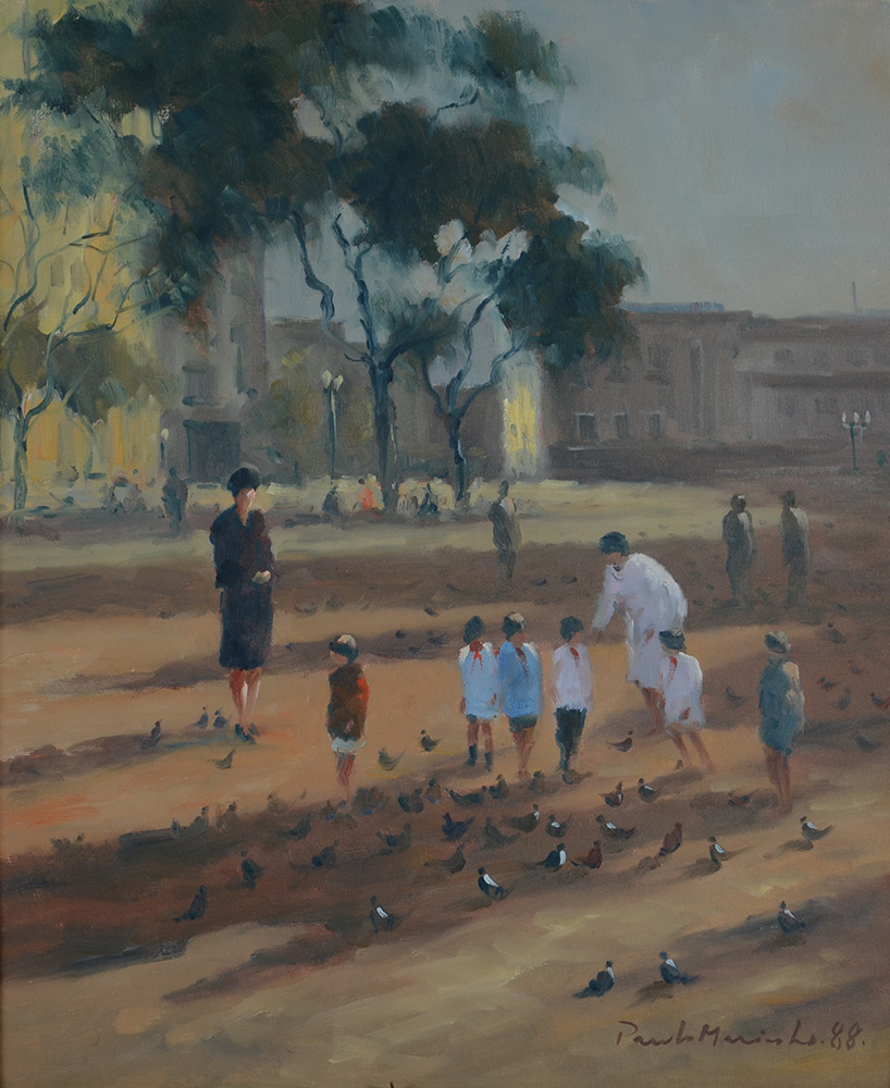 PAULO MARINHO - Passeio da praça - ost - 55 x 46 - foto 2 de 3