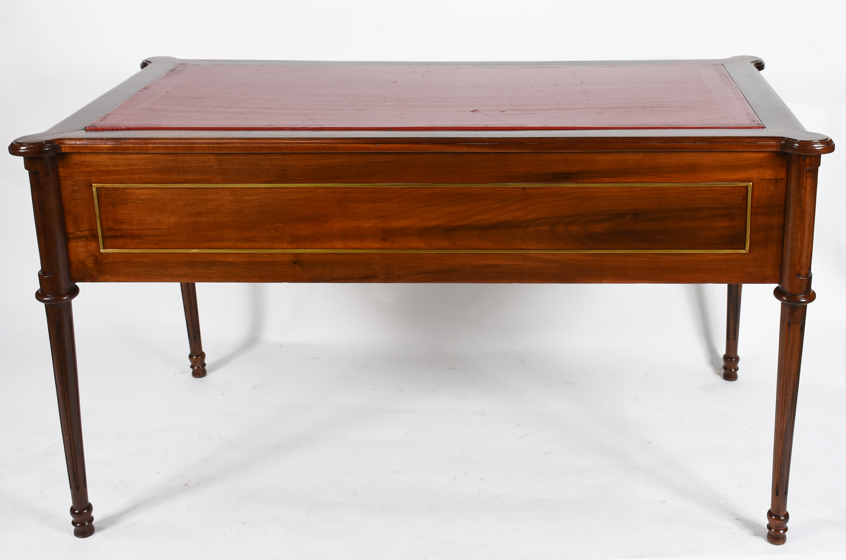 Mesa escrivaninha de jacaranda estilo Inglês com tampo de couro na... - foto 5 de 5