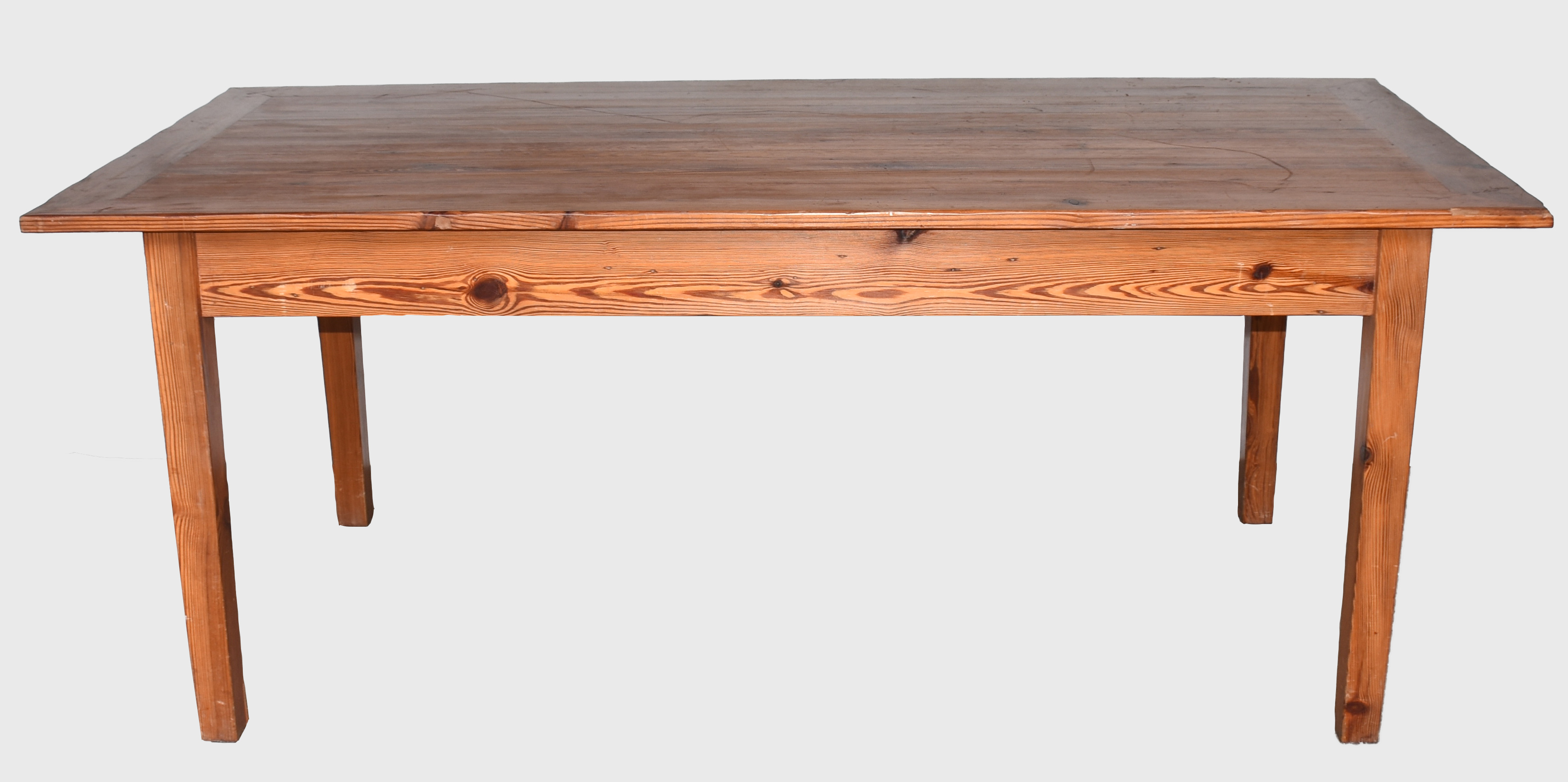 Mesa pinho de riga, pernas retas. (pequeno defeito em uma das quinas). - foto 4 de 5