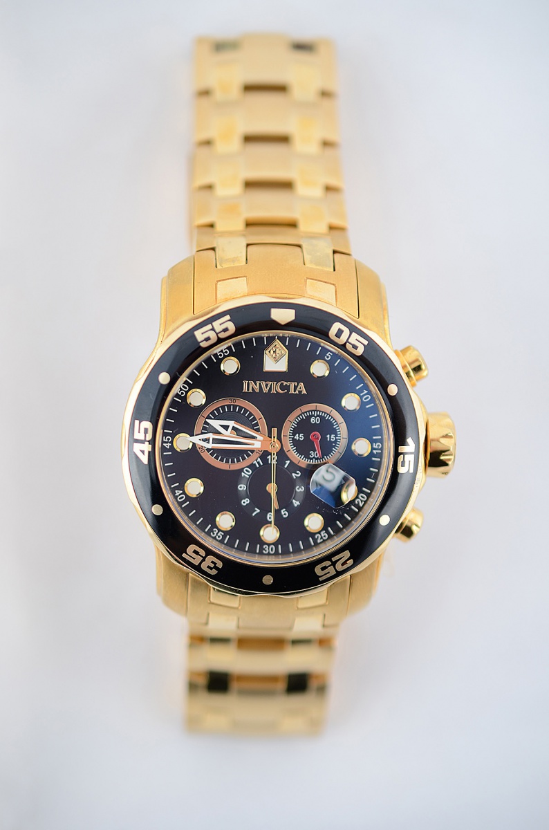 INVICTA - Relógio masculino de aço com pulseira dourada, resistente a... - foto 1 de 4