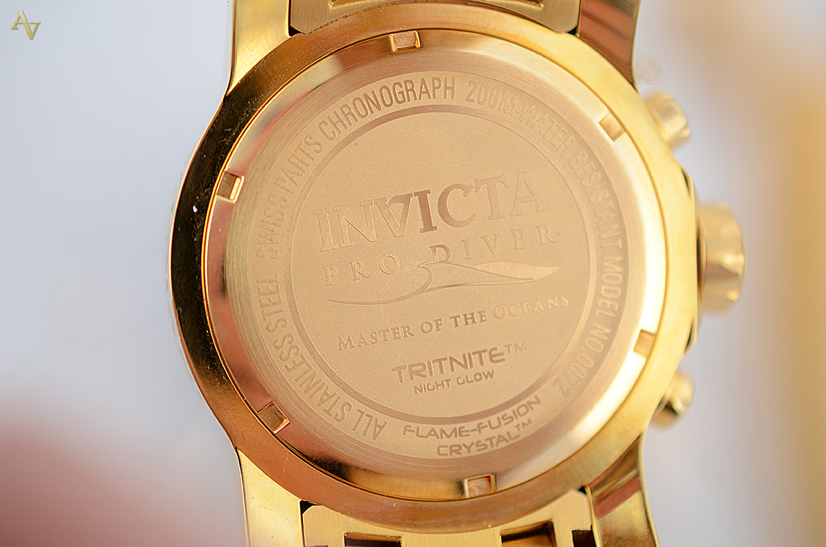INVICTA - Relógio masculino de aço com pulseira dourada, resistente a... - foto 3 de 4