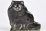 Abraham Palatnik (1928-2020),  - Escultura  de resina de poliéster representando gato. Assinada.