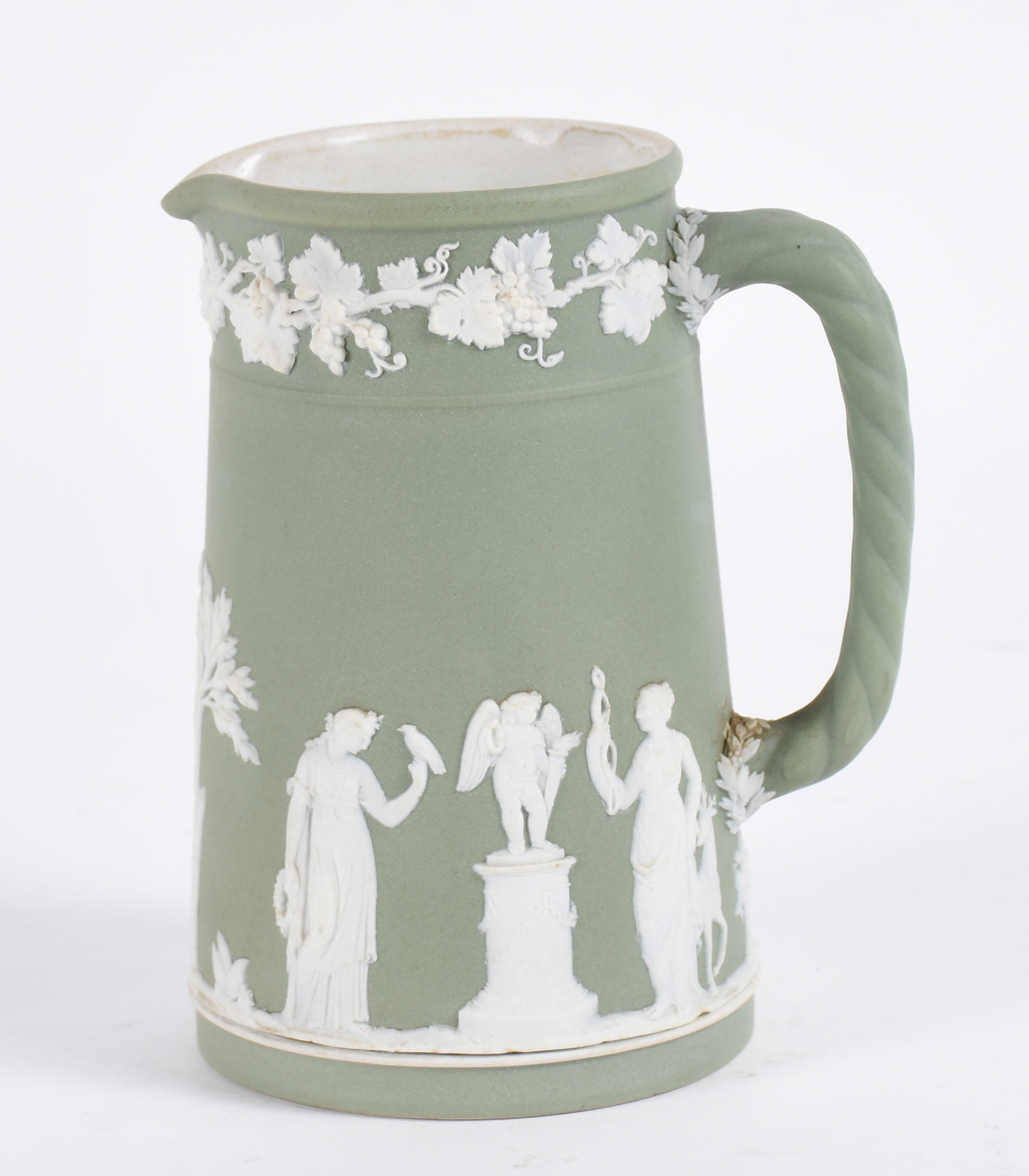 Jarra de porcelana inglesa Wedg wood na cor verde. Marcada na base. - foto 3 de 4