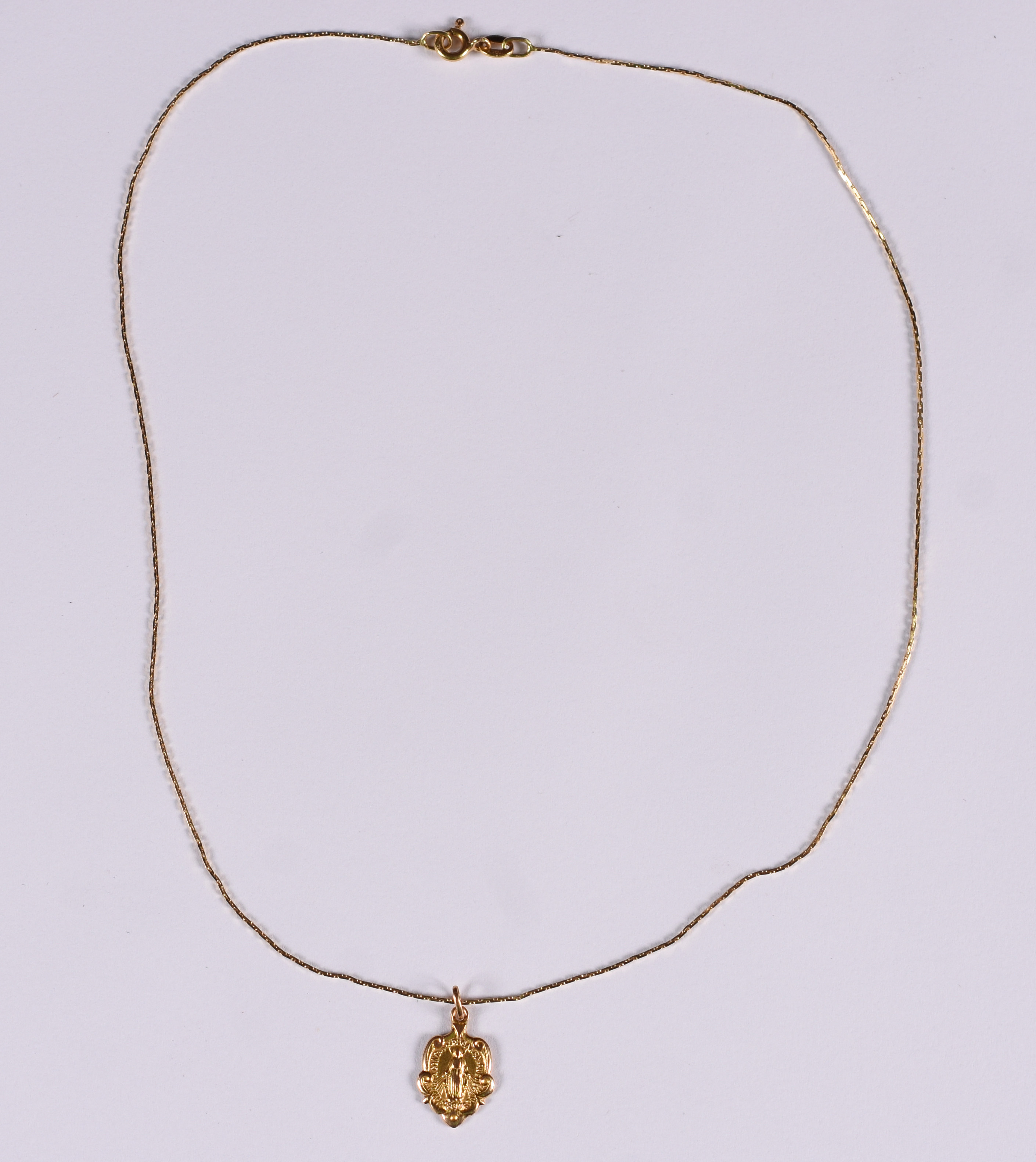 Cordão de ouro 18 k com medalha de N.Sra. (Por questão de segurança a... - foto 2 de 5