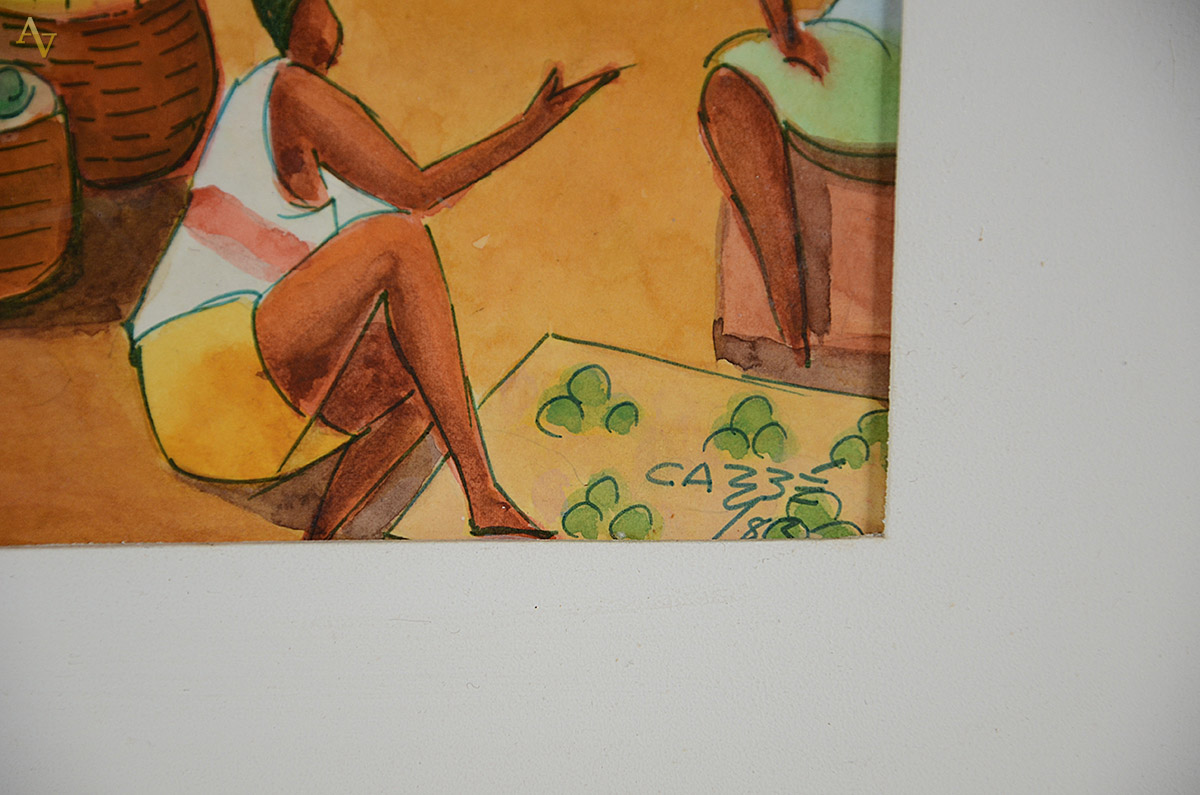 CARYBÉ, Hector (1911 - 1997) - "Feira" - acrílico aquarelado... - foto 3 de 3