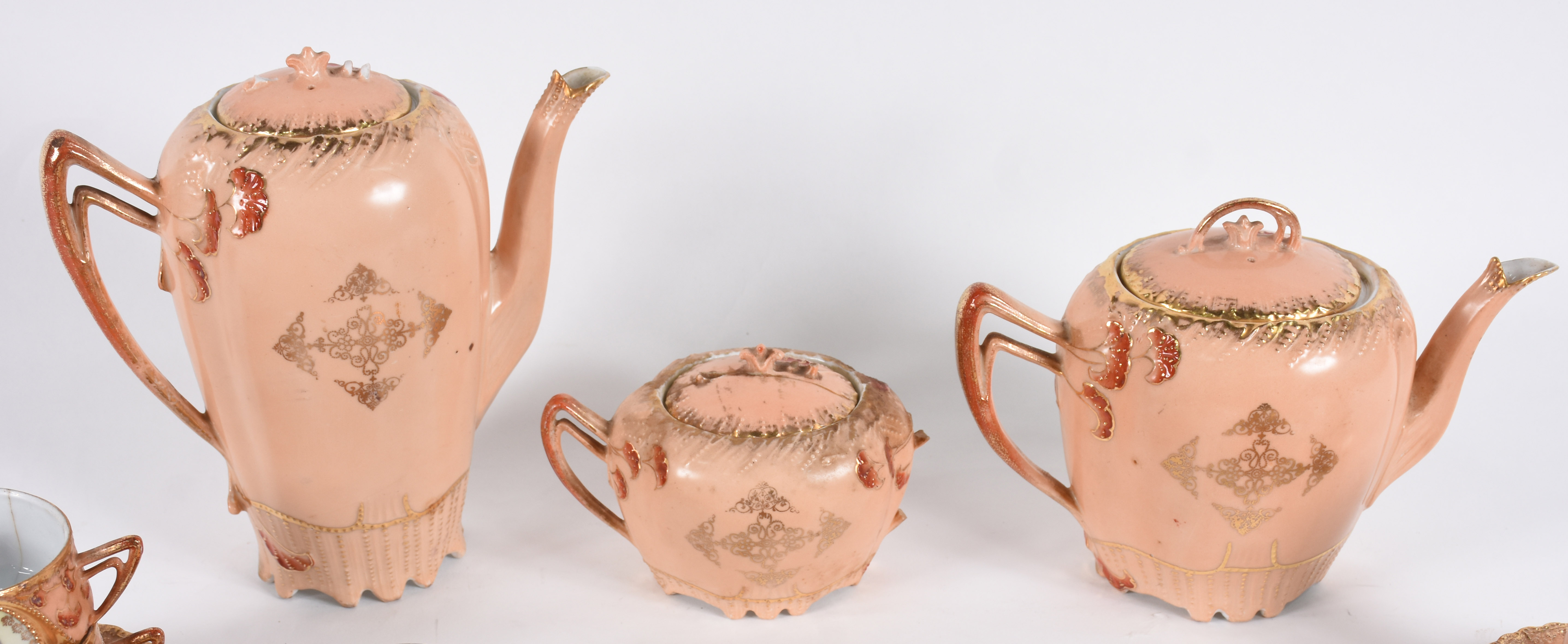 Serviço para chá e café de porcelana, composto de 10 xícaras para chá... - foto 5 de 9