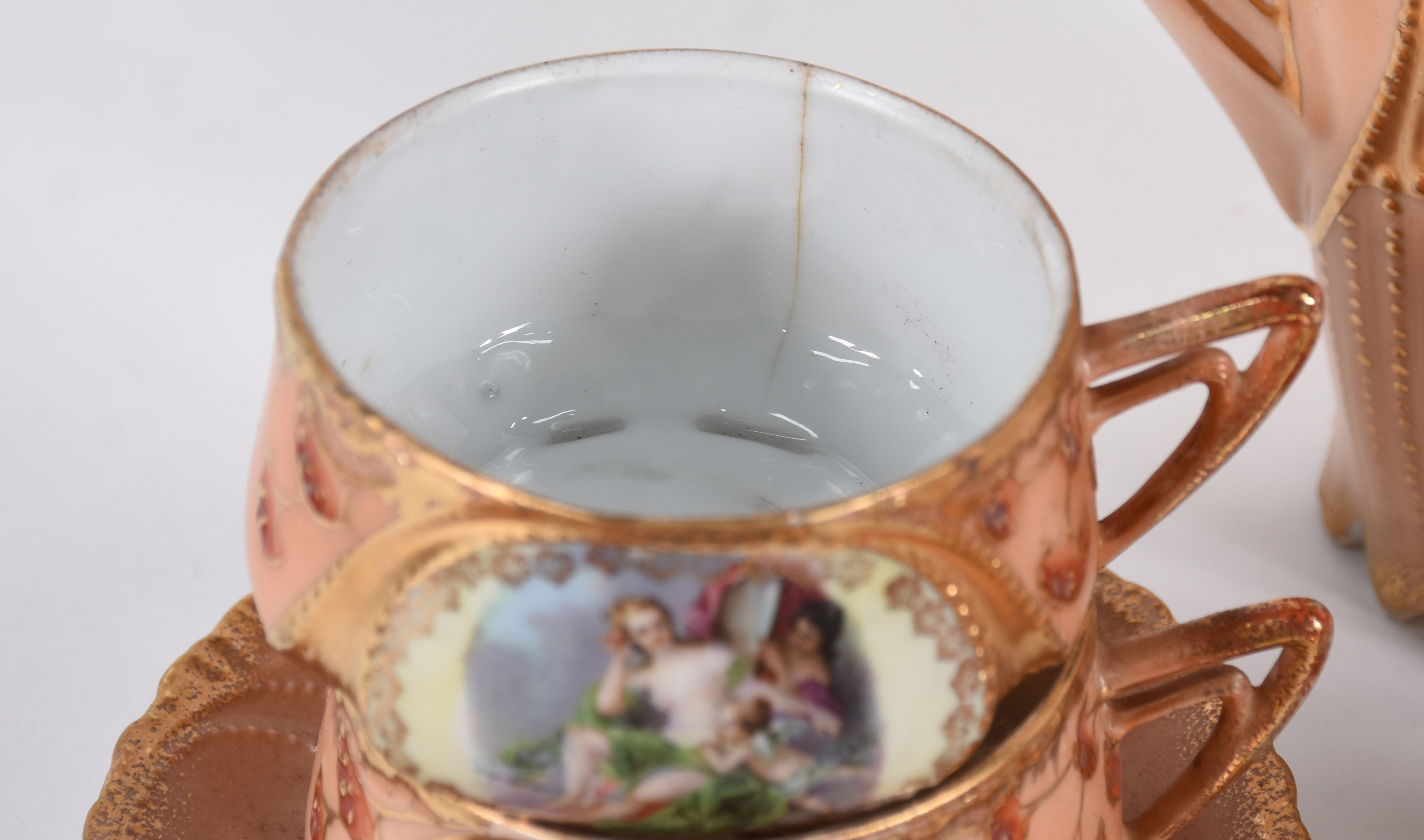 Serviço para chá e café de porcelana, composto de 10 xícaras para chá... - foto 7 de 9