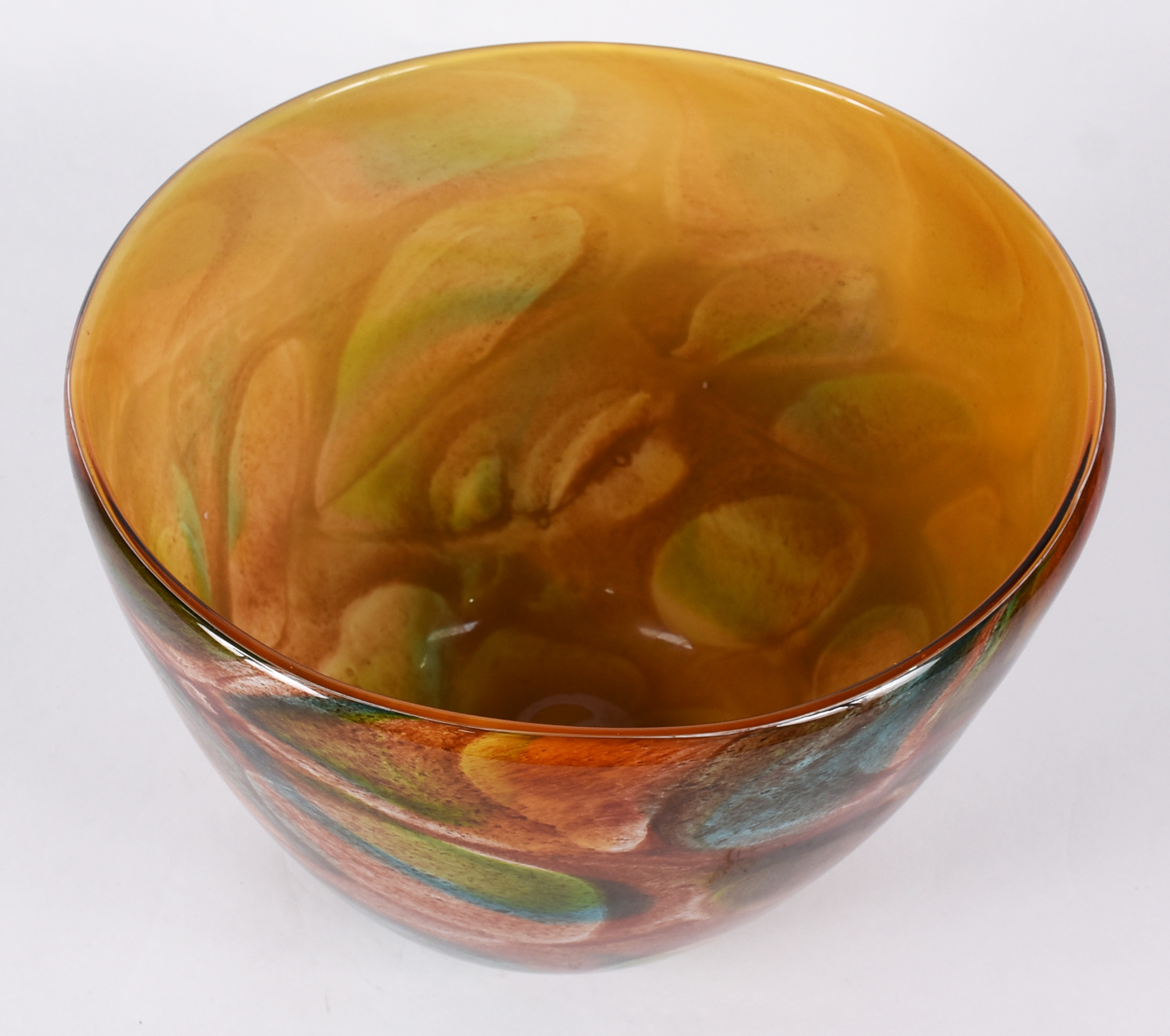 Cachepot de murano na cor marrom e bege. - foto 3 de 3