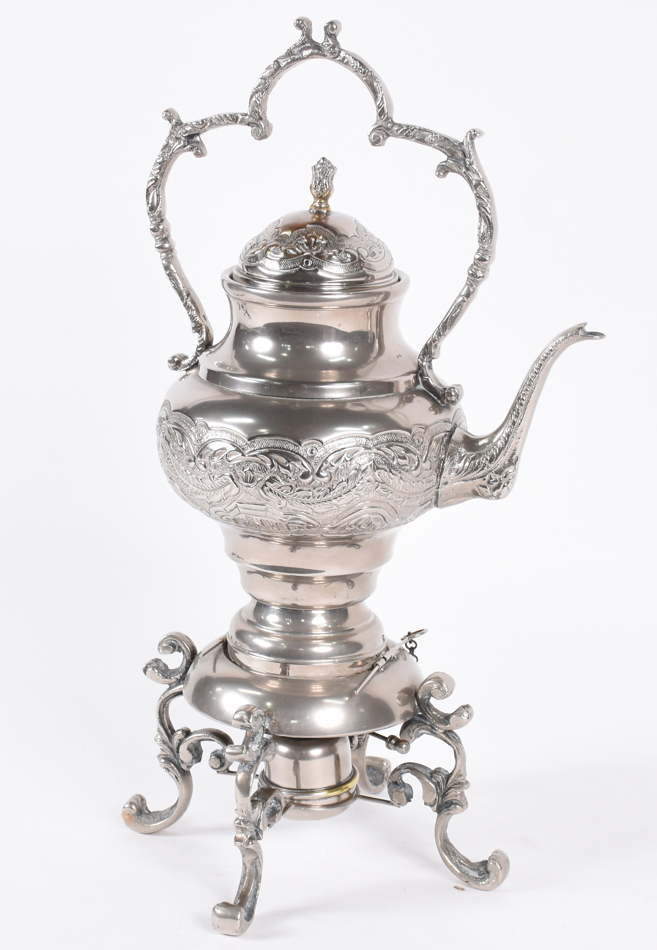 Samovar de metal prateado. - foto 2 de 5