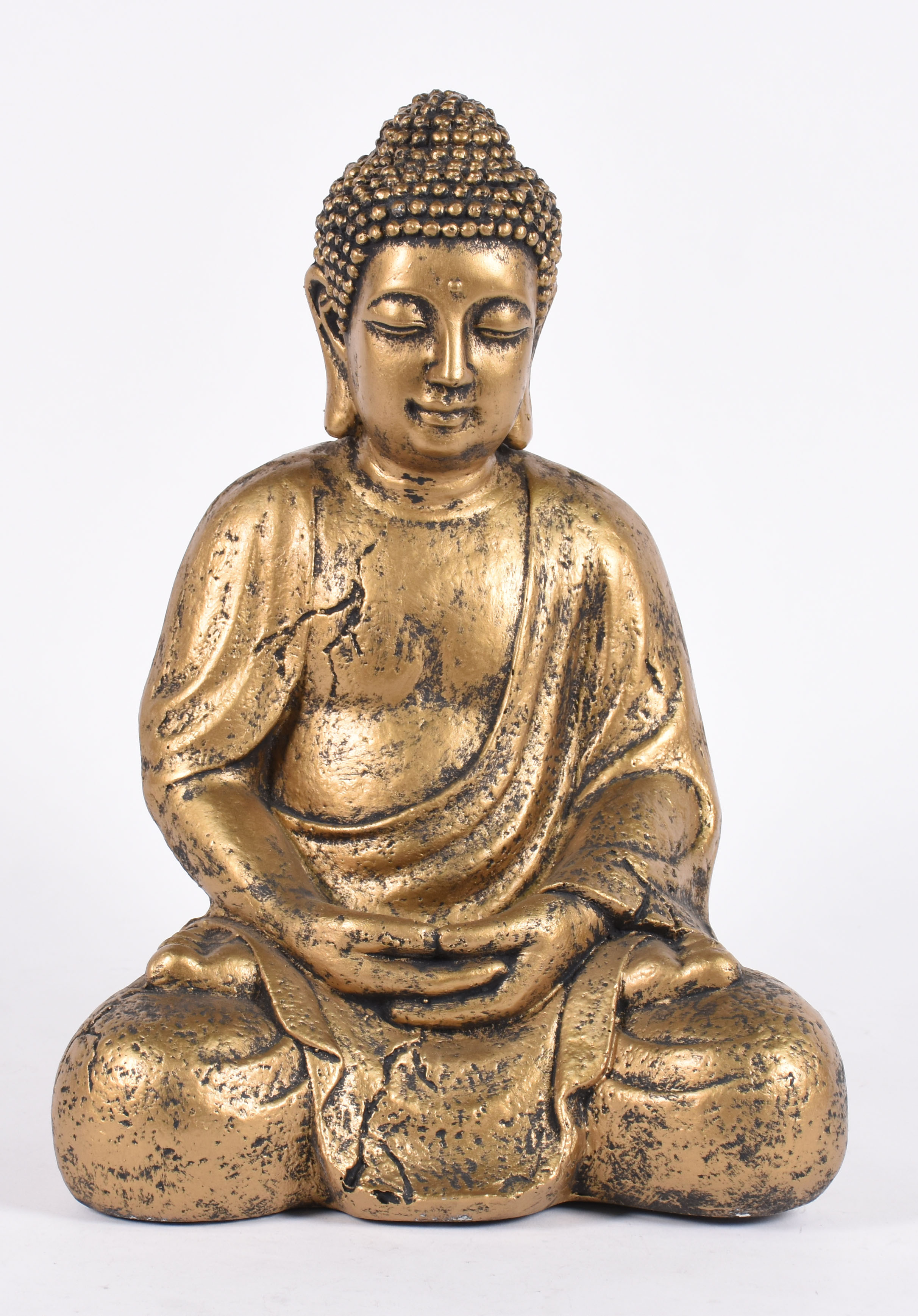 Escultura de cerâmica representando "Buda sentado". - foto 1 de 5