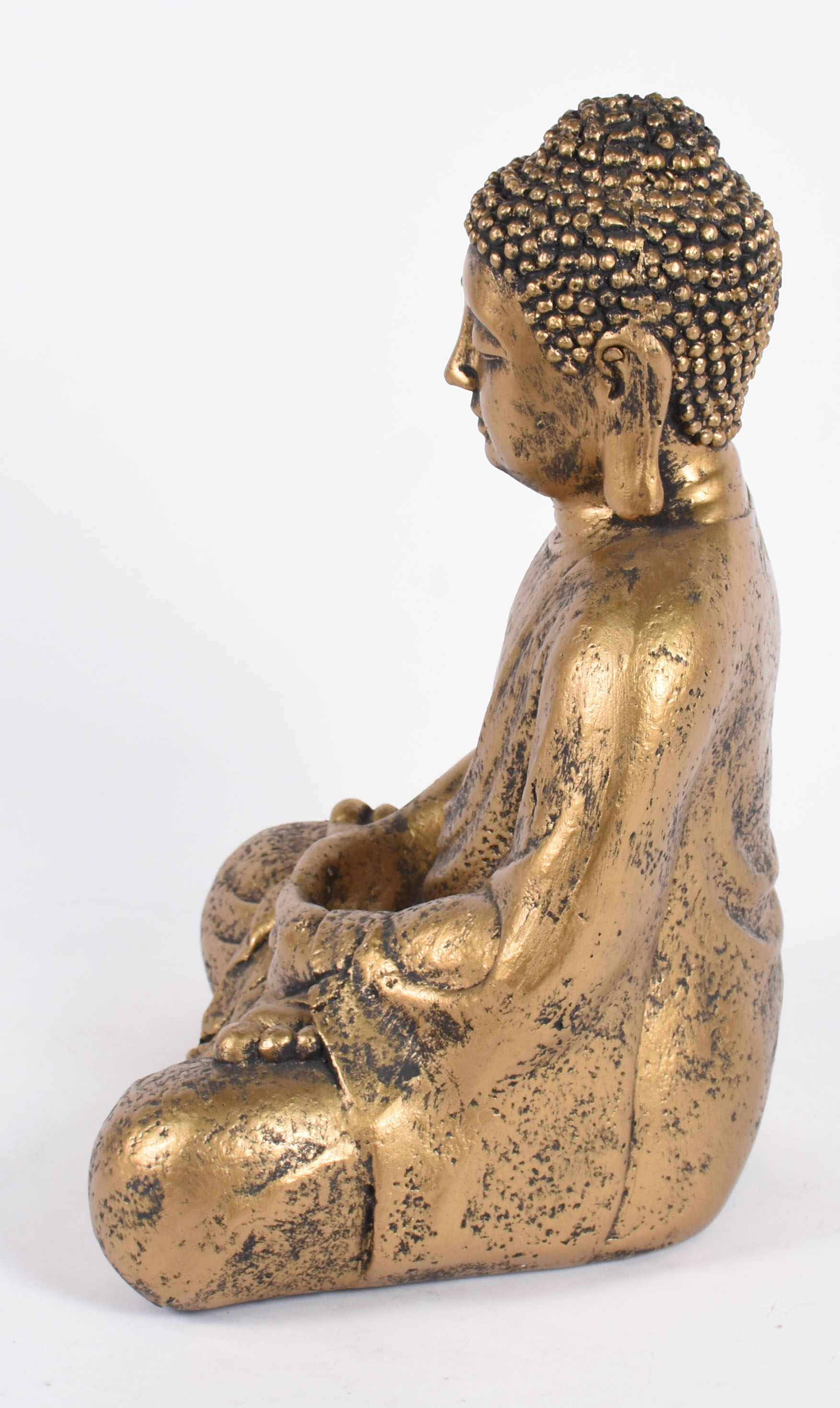 Escultura de cerâmica representando "Buda sentado". - foto 3 de 5