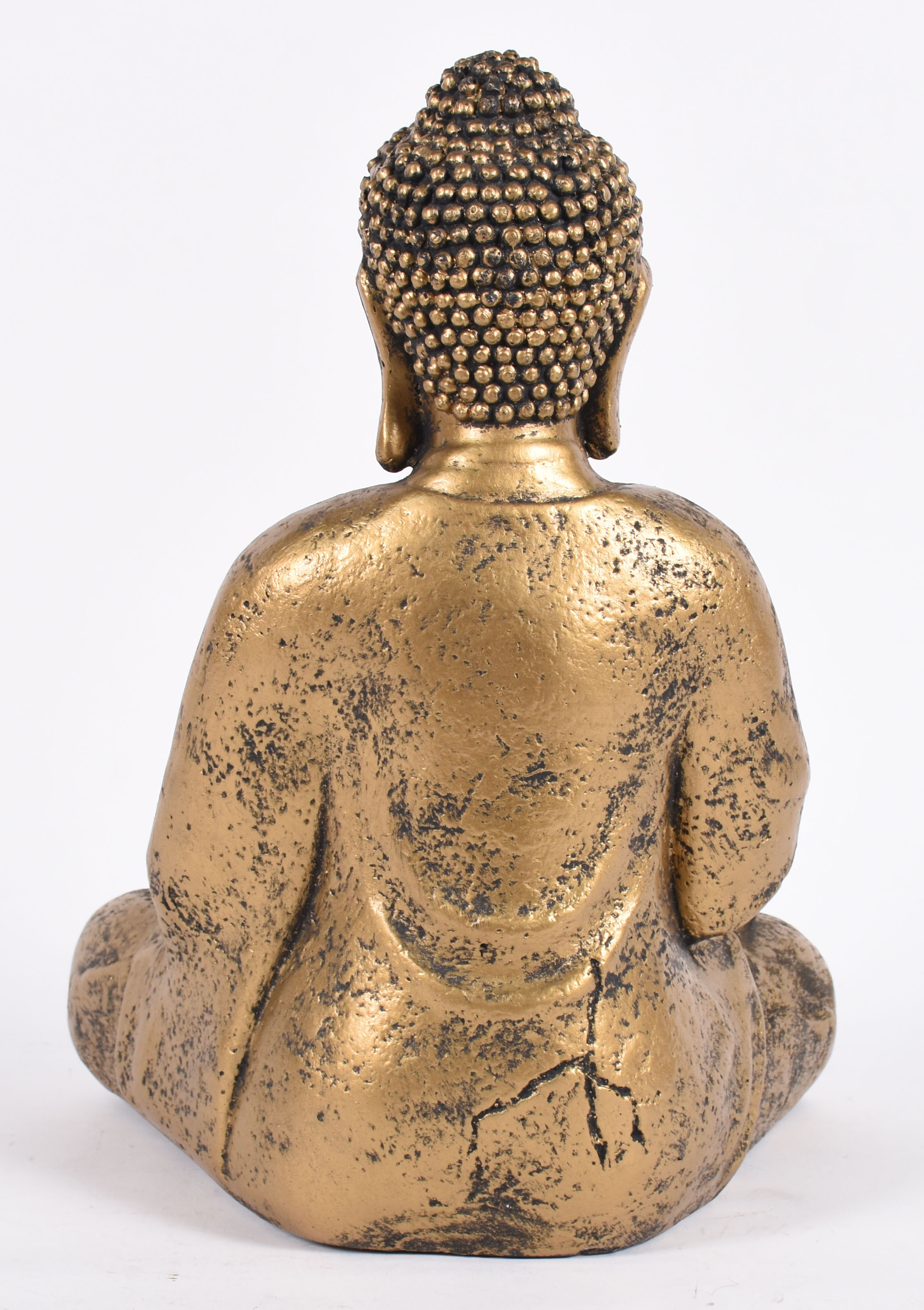 Escultura de cerâmica representando "Buda sentado". - foto 4 de 5