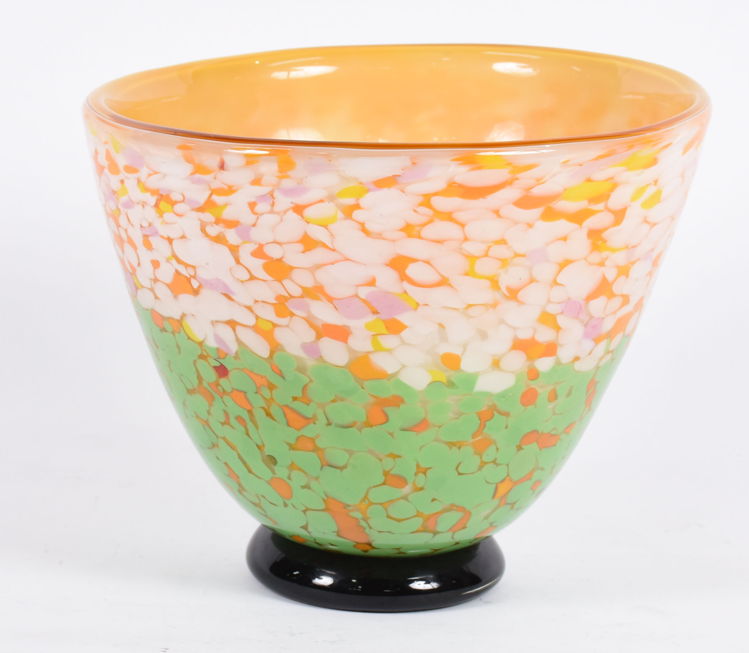 Cachepot de murano verde e creme. - foto 5 de 5