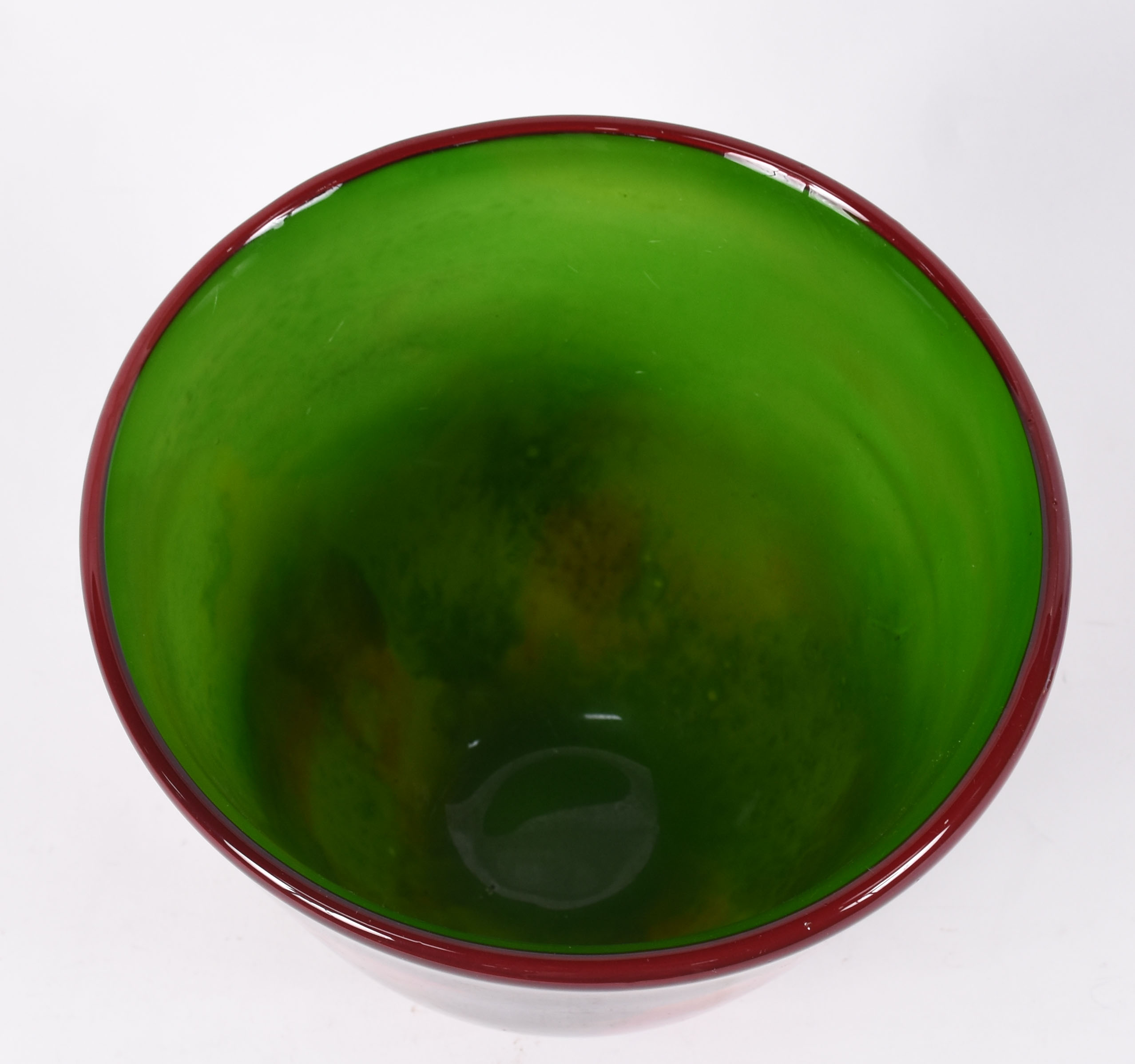 Cachepot de murano mesclado, interior na cor verde. - foto 2 de 4