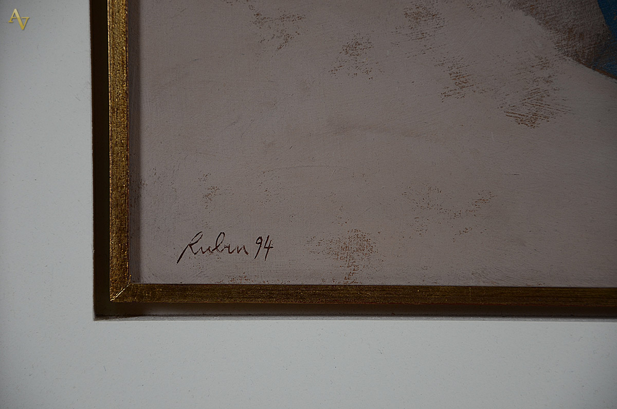 RUBEM ESMANHOTTO - vinil encerado - 60 x 50 - Cabo Frio 1994 - foto 3 de 4