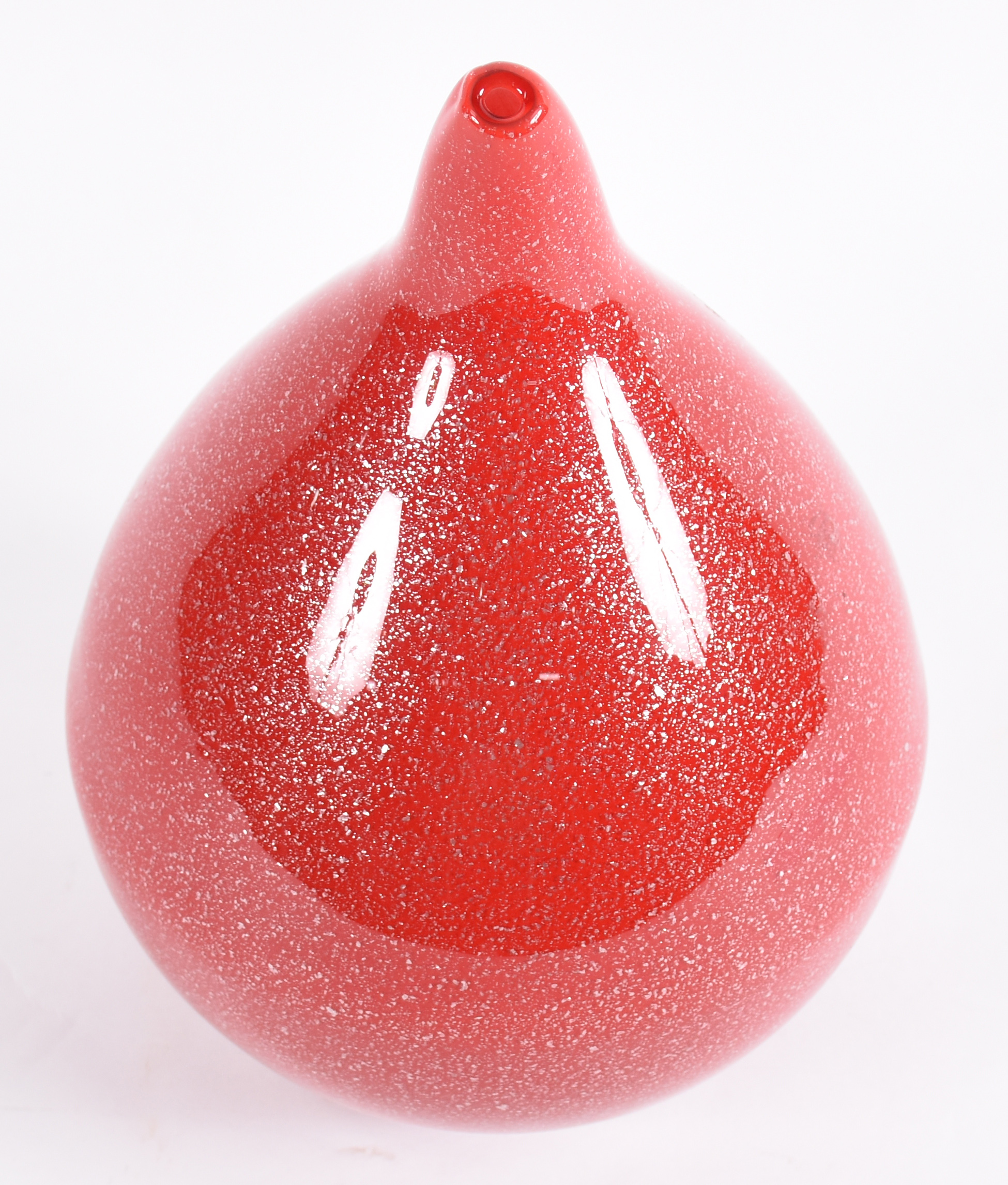 Vaso de murano vermelho com pó de prata. - foto 3 de 4