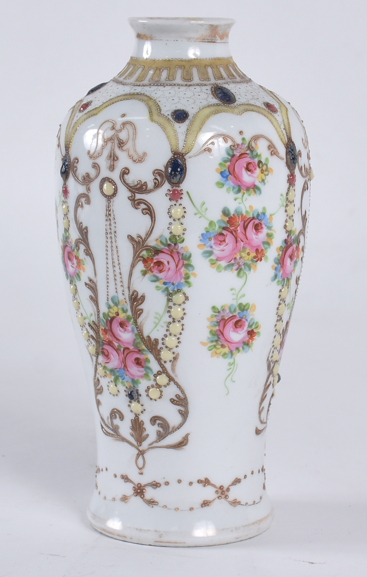 Delicado Vaso de porcelana japonesa CHIKUSA na cor branca, pintada à... - foto 2 de 4