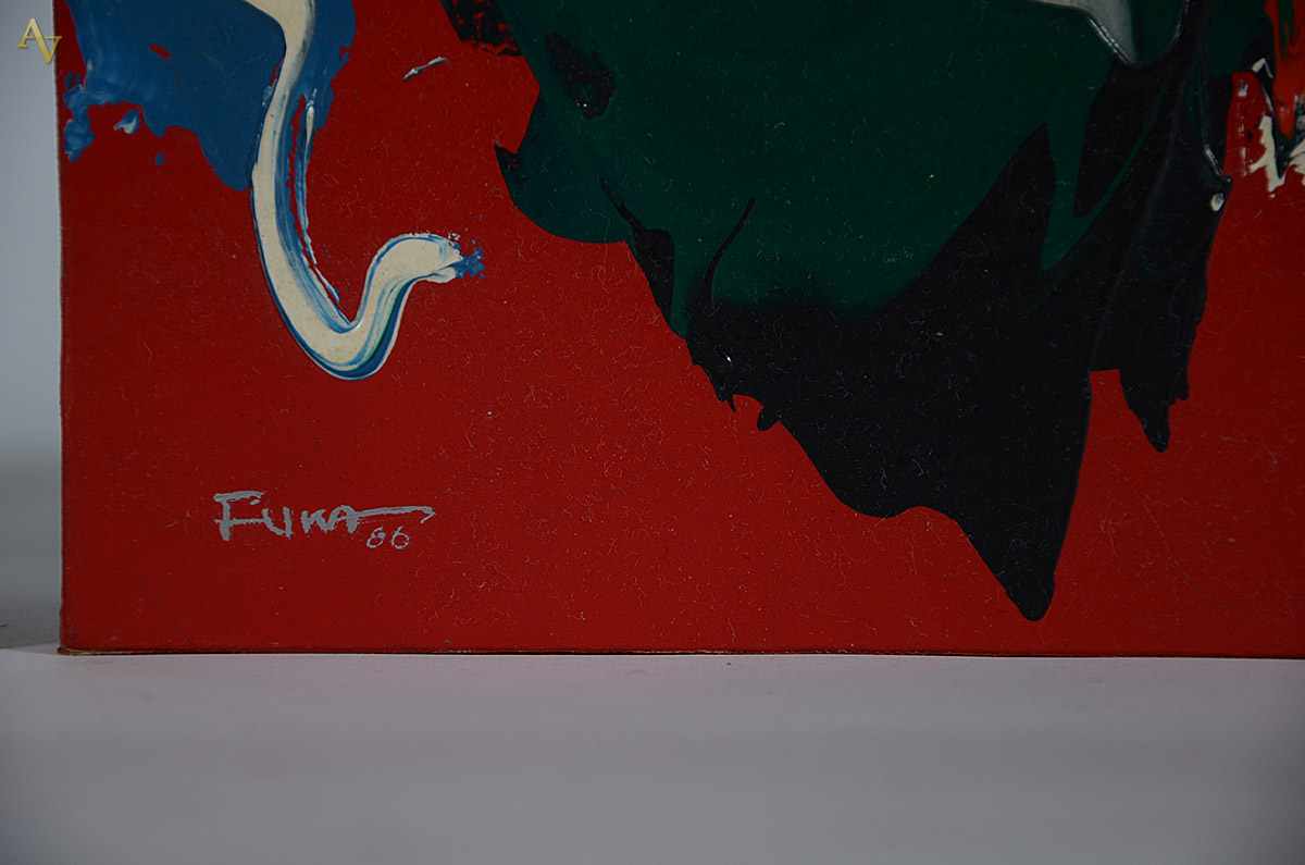 FUKA - Conjunto com 3 quadros - ast - 16 x 22 (cada) - datado 1985 e... - foto 4 de 5