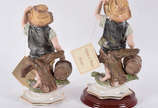 Teresa Linhares,  - Par de camponeses - Esta estatueta foi elaborada com a mais pura porcelana de Limoges - França . Toque final de Teresa Linhares, a grande mestre em po