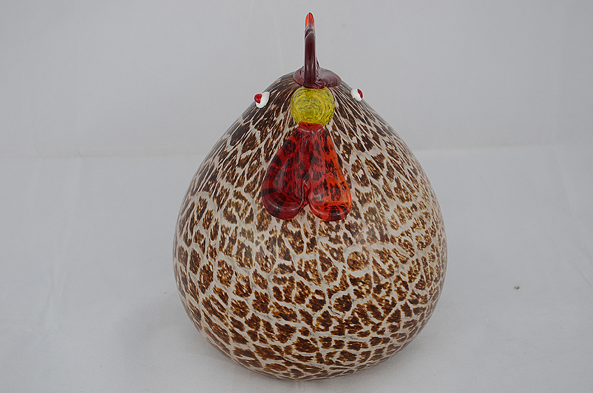Galinha de murano. Altura 21 cm. - foto 2 de 2