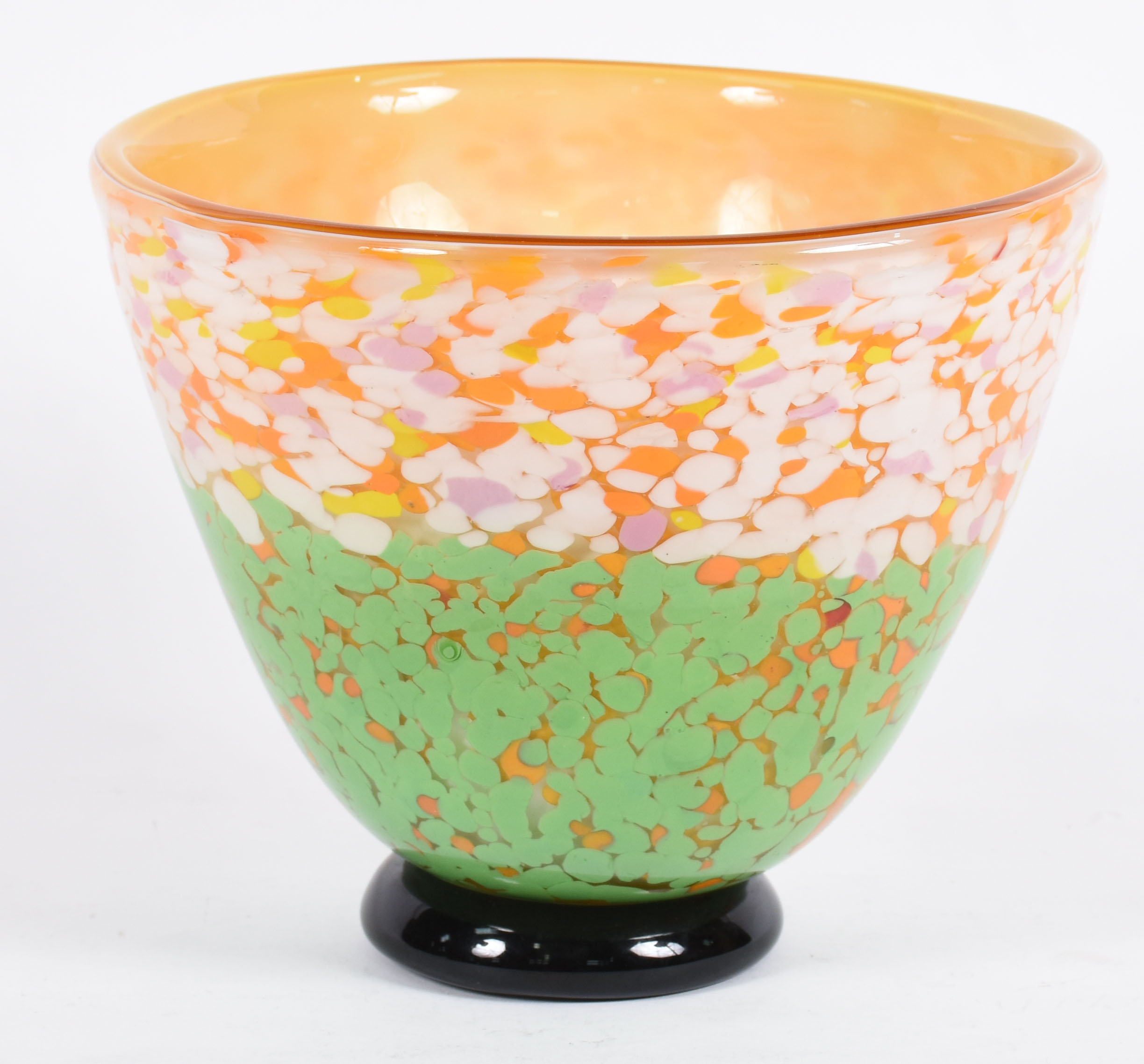Cachepot de murano verde e creme. - foto 1 de 5