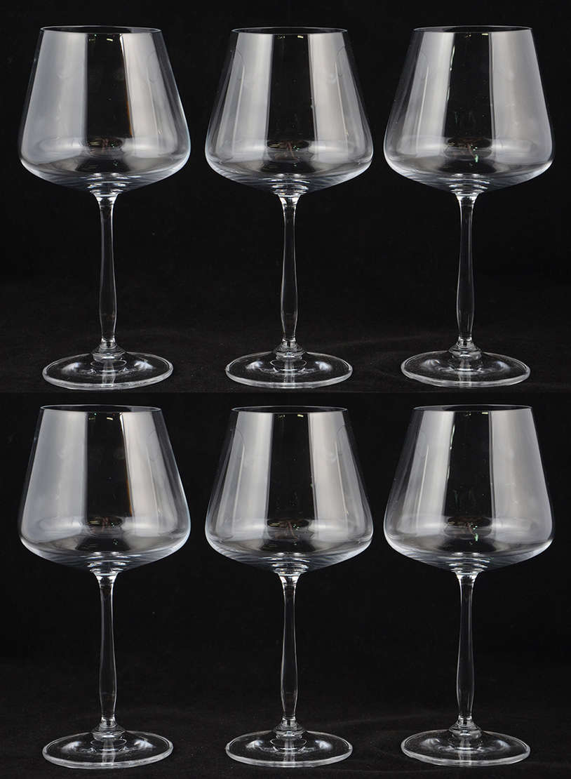 Seis cálices de cristal da Bohemia, 570 ml. - foto 2 de 2