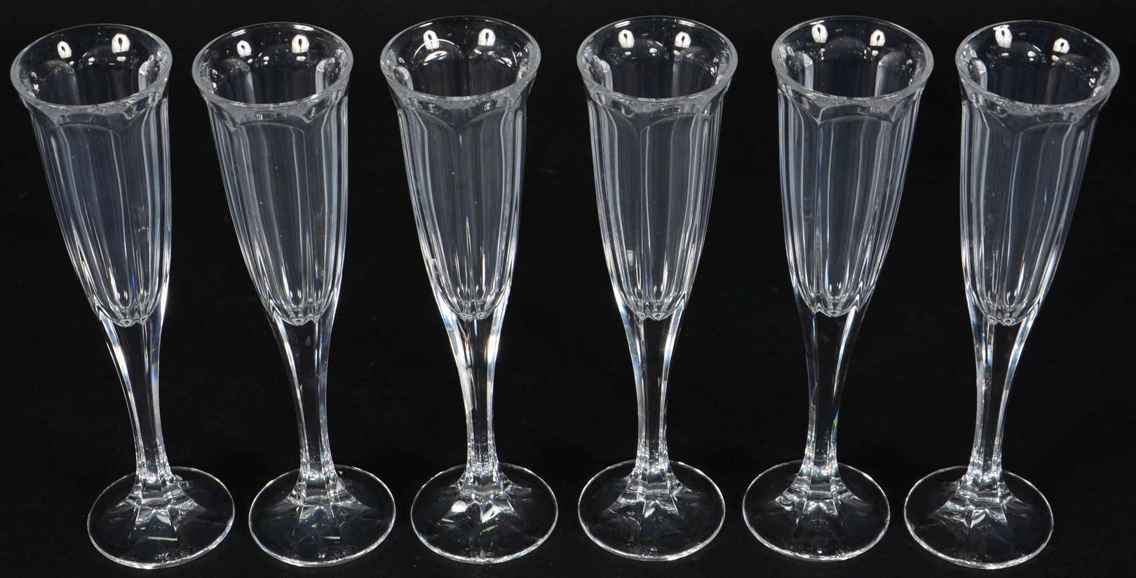Seis flutes de cristal da bohemia 185 ml. - foto 1 de 2