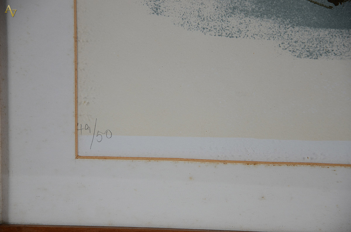 ASSINATURA NÃO IDENTIFICADA - Encontros 49/50 - serigrafia - 41 x 69 - foto 3 de 5