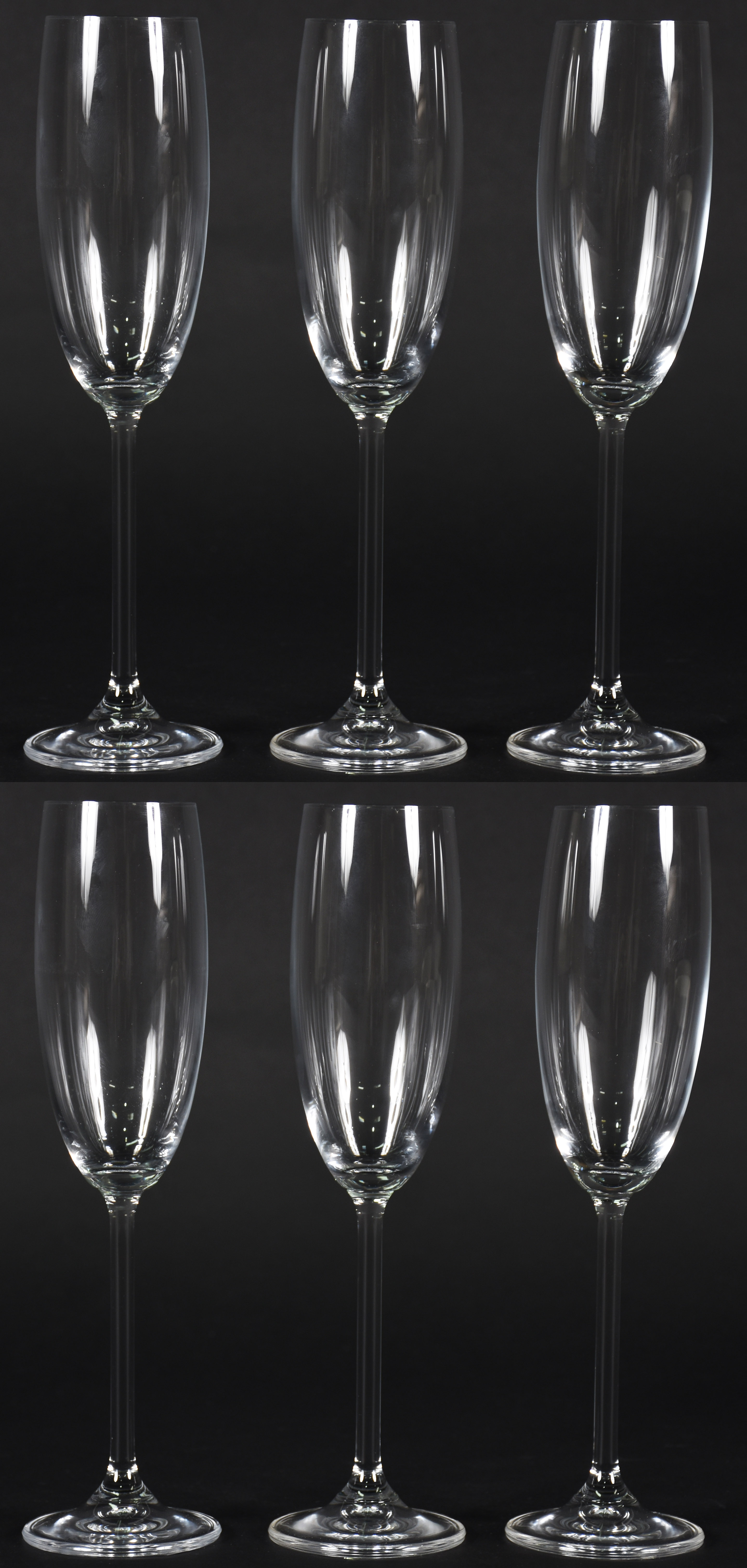 Seis flutes de cristal da Bohemia 200 ml. - foto 1 de 3