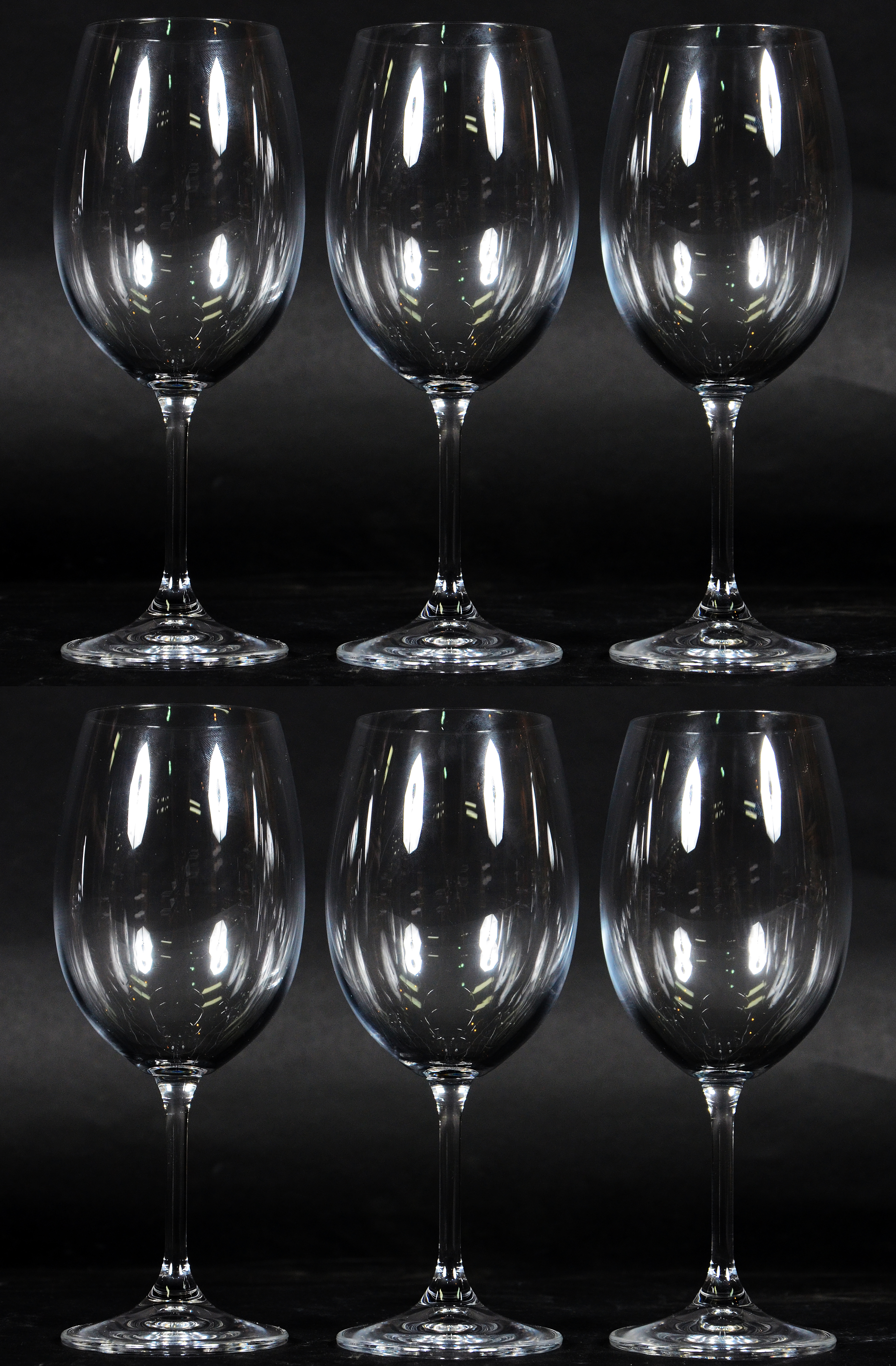 Seis cálices de cristal da Bohemia para vinho, 430 ml. - foto 2 de 2