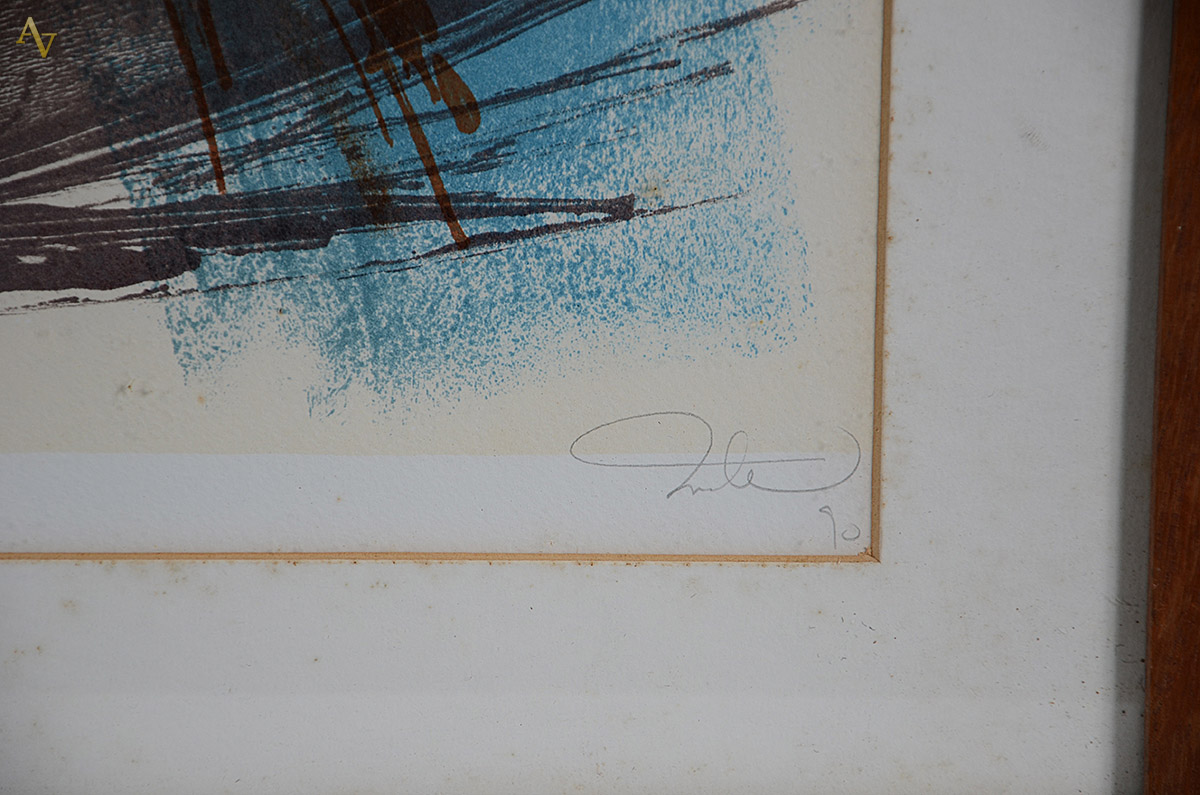 ASSINATURA NÃO IDENTIFICADA - Encontros 49/50 - serigrafia - 41 x 69 - foto 5 de 5