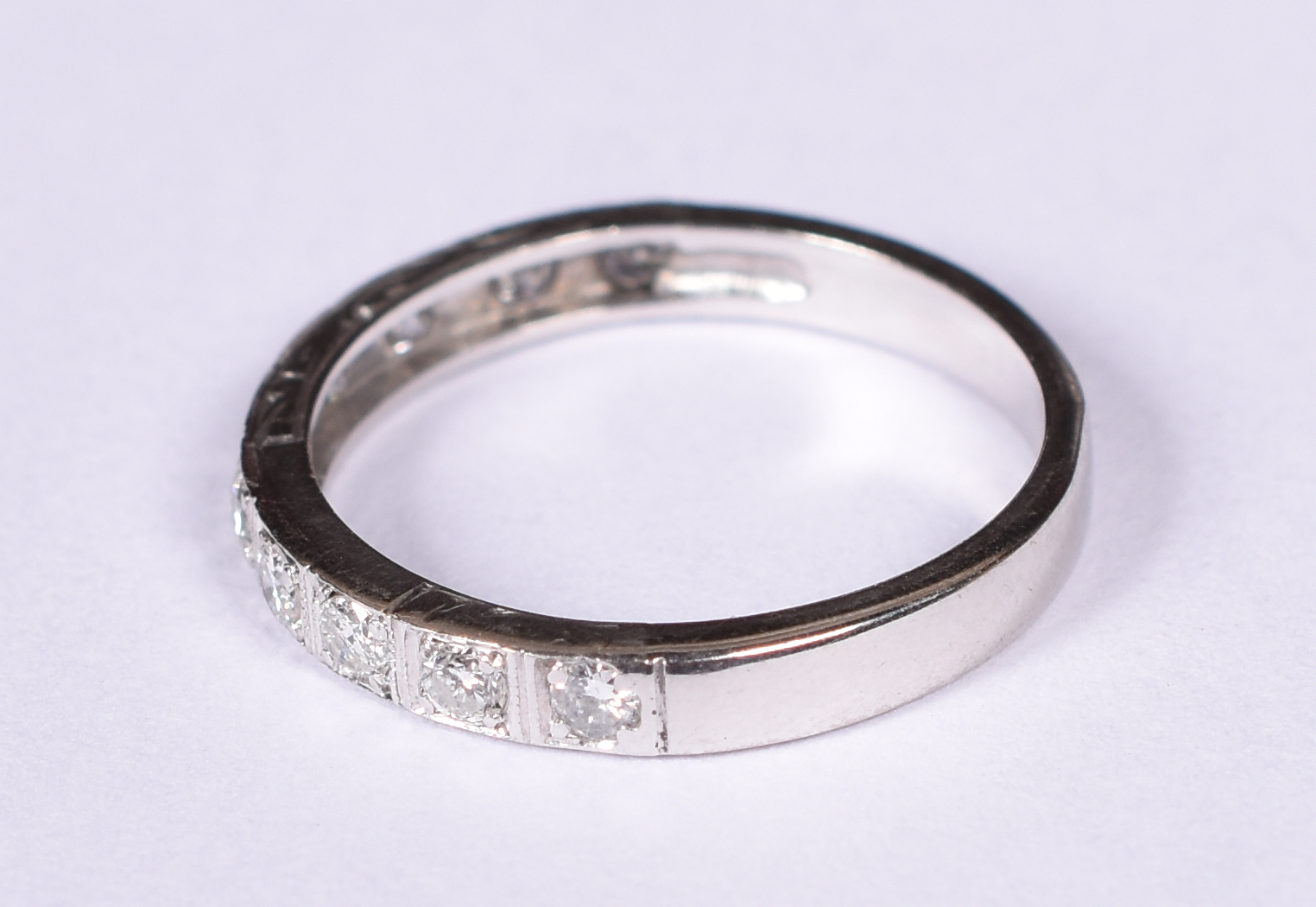 Anel de ouro branco 18 k, com 10 brilhantes de 0,5 ct cada, com total... - foto 2 de 4