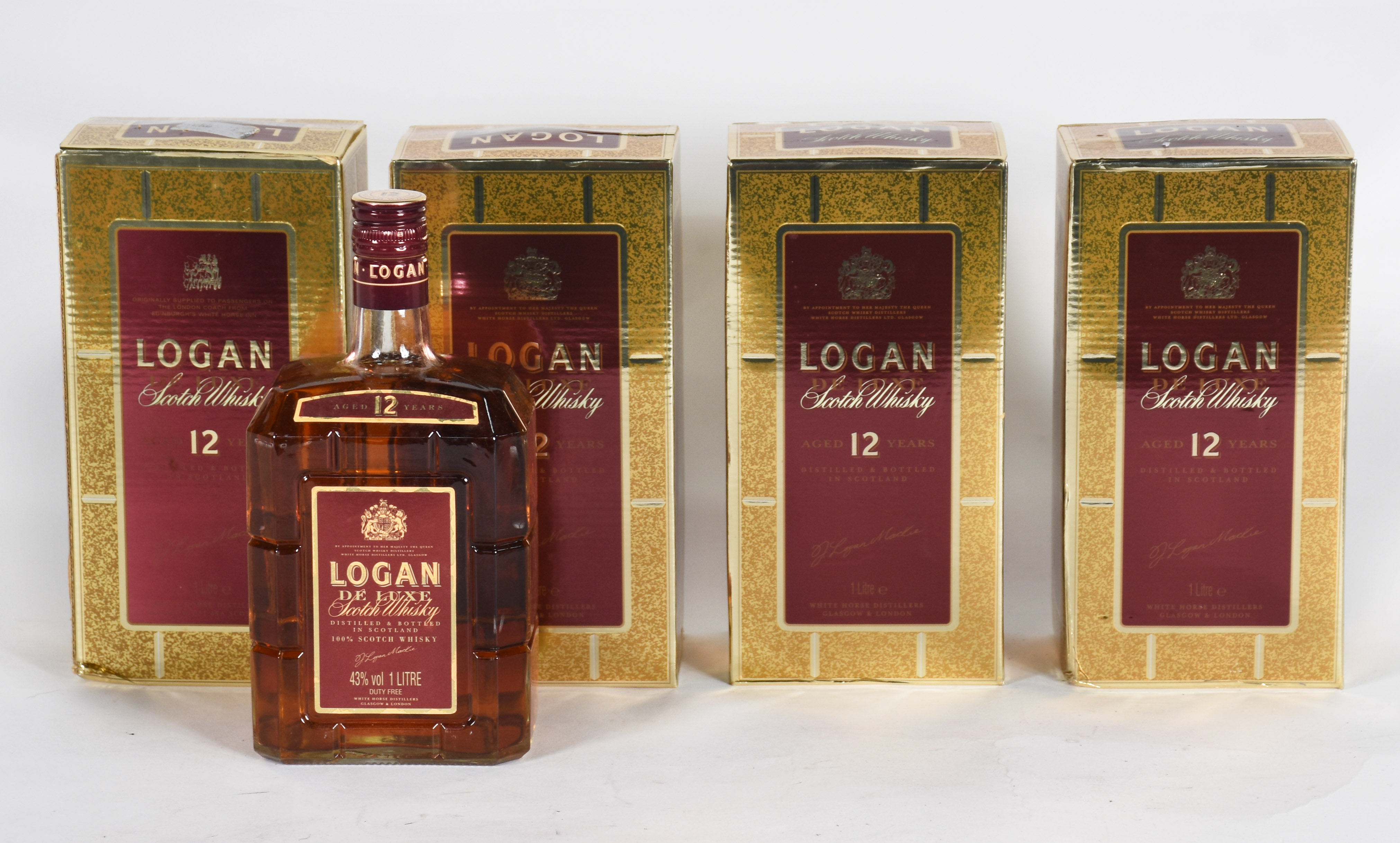 Quatro garrafas de Whisky Logan 12 anos, 1 litro cada, na embalagem. - foto 2 de 2