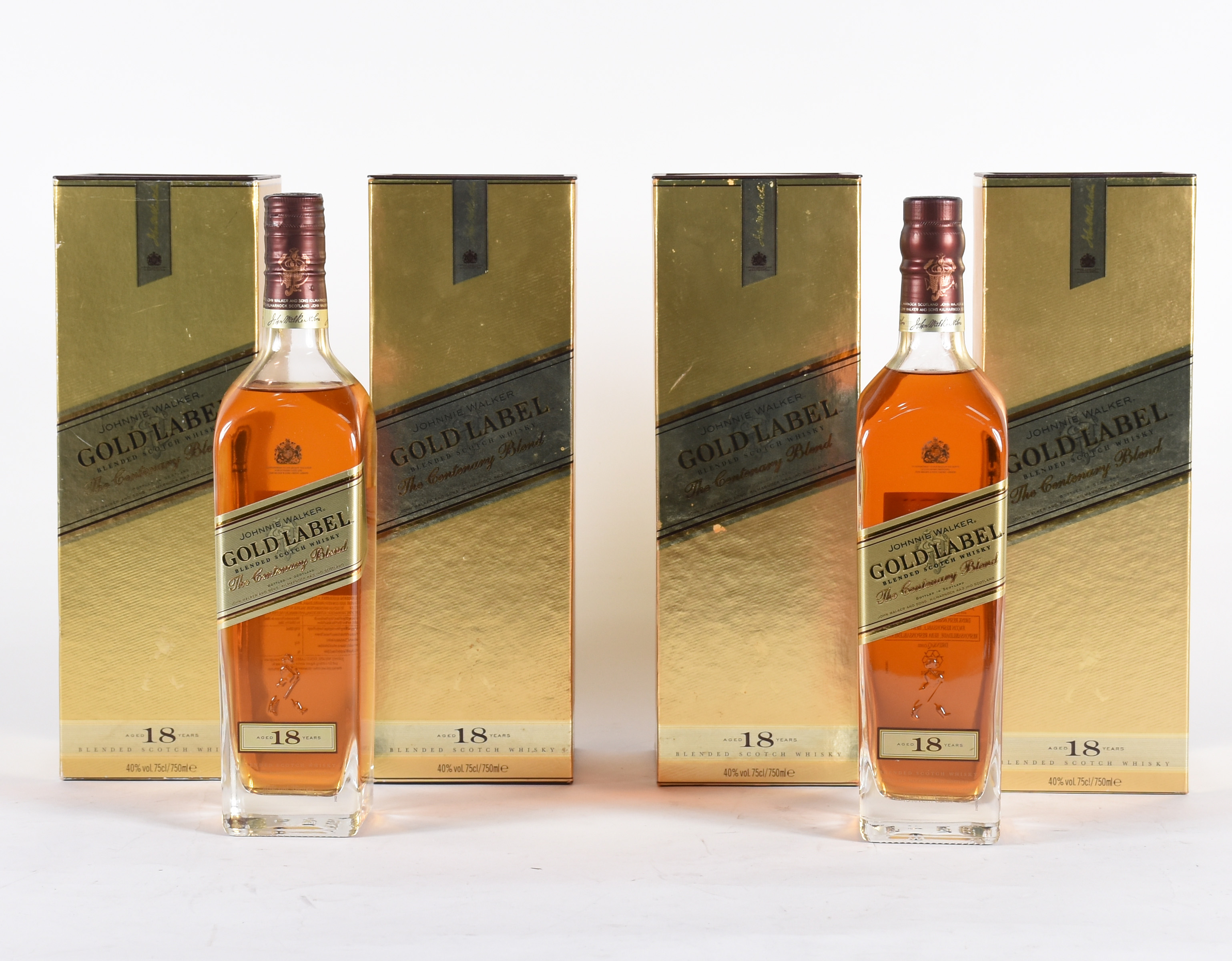 Quatro garrafas de Whisky 18 anos. Gold Label. - foto 1 de 2