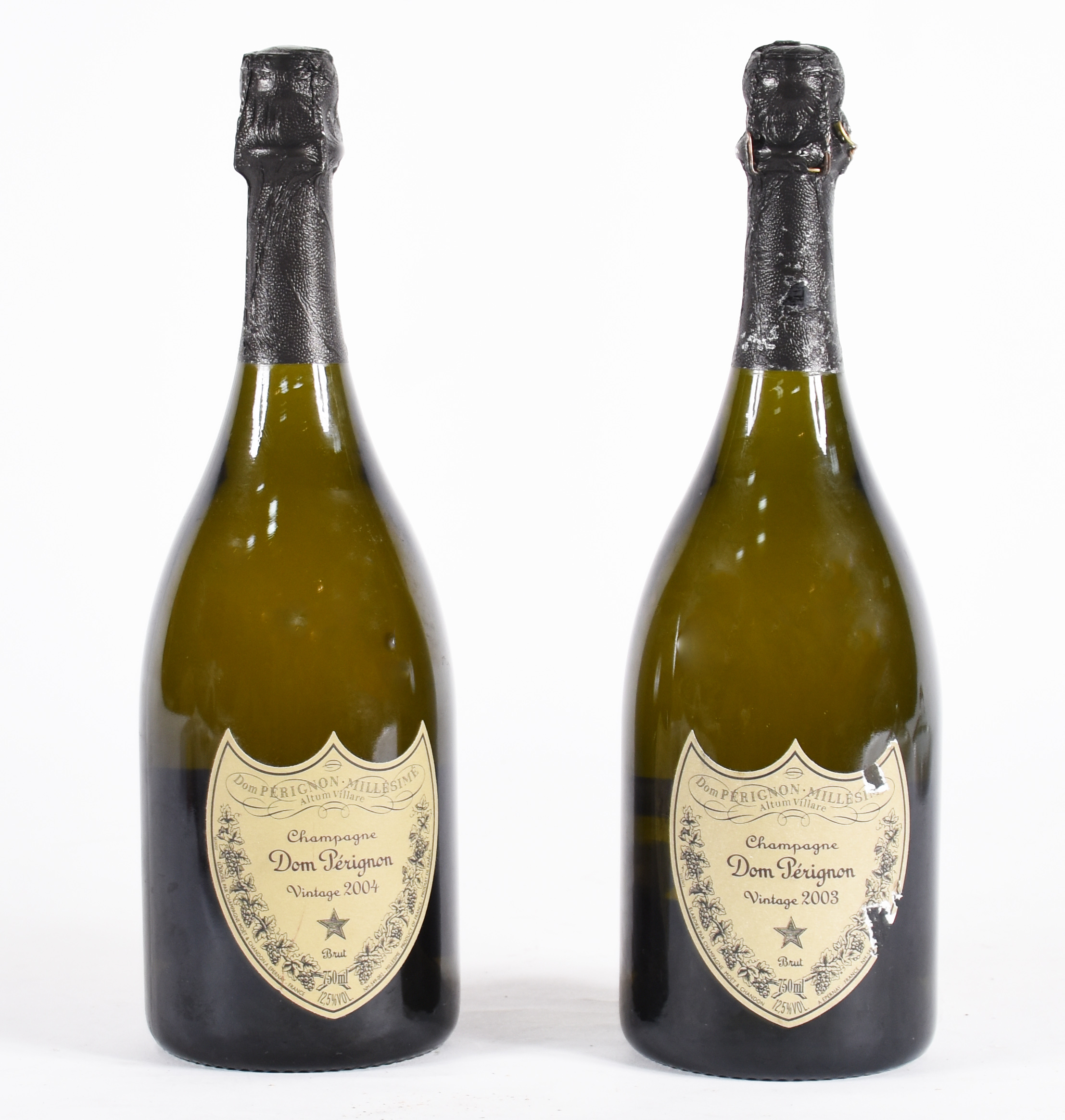 Duas garrafas de Champagne Dom Pérignon Brut , 750ml, Vintage 2003. - foto 1 de 3