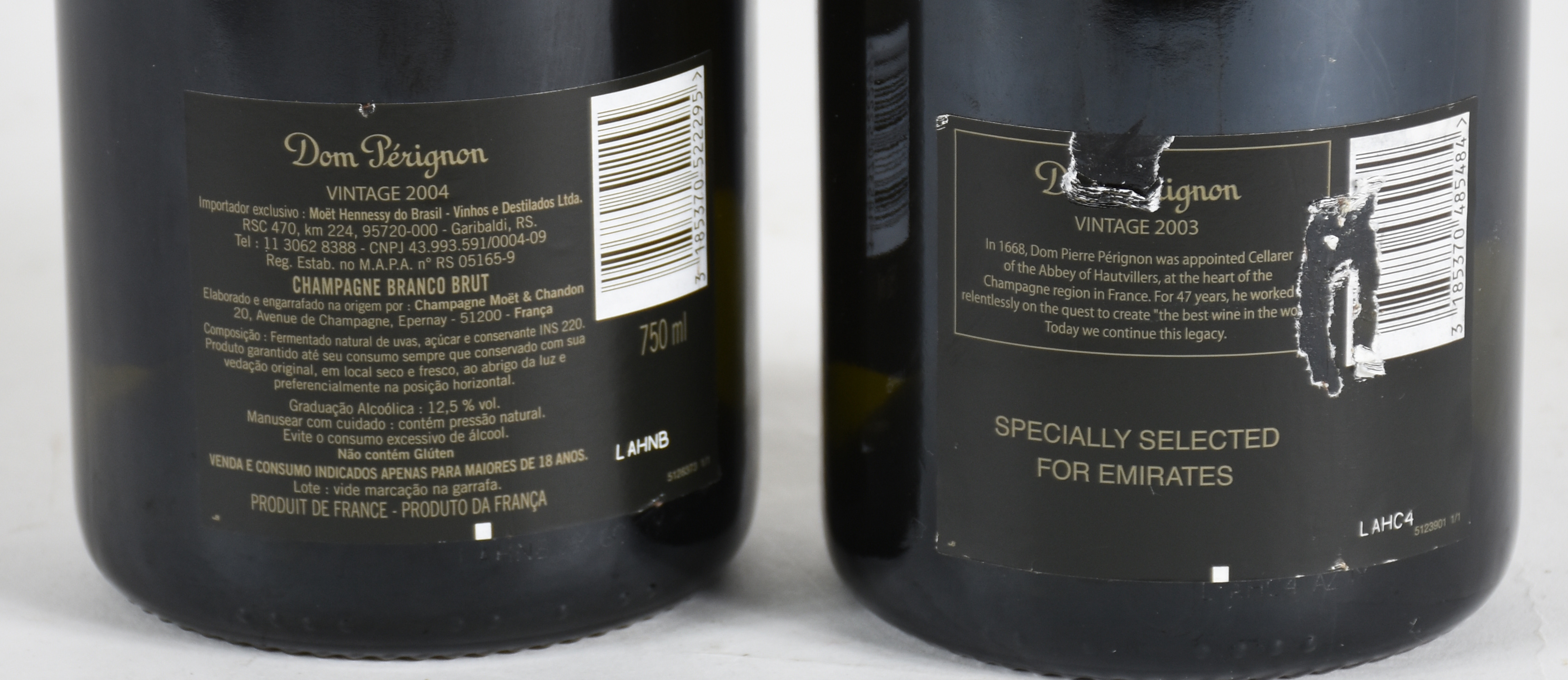 Duas garrafas de Champagne Dom Pérignon Brut , 750ml, Vintage 2003. - foto 3 de 3