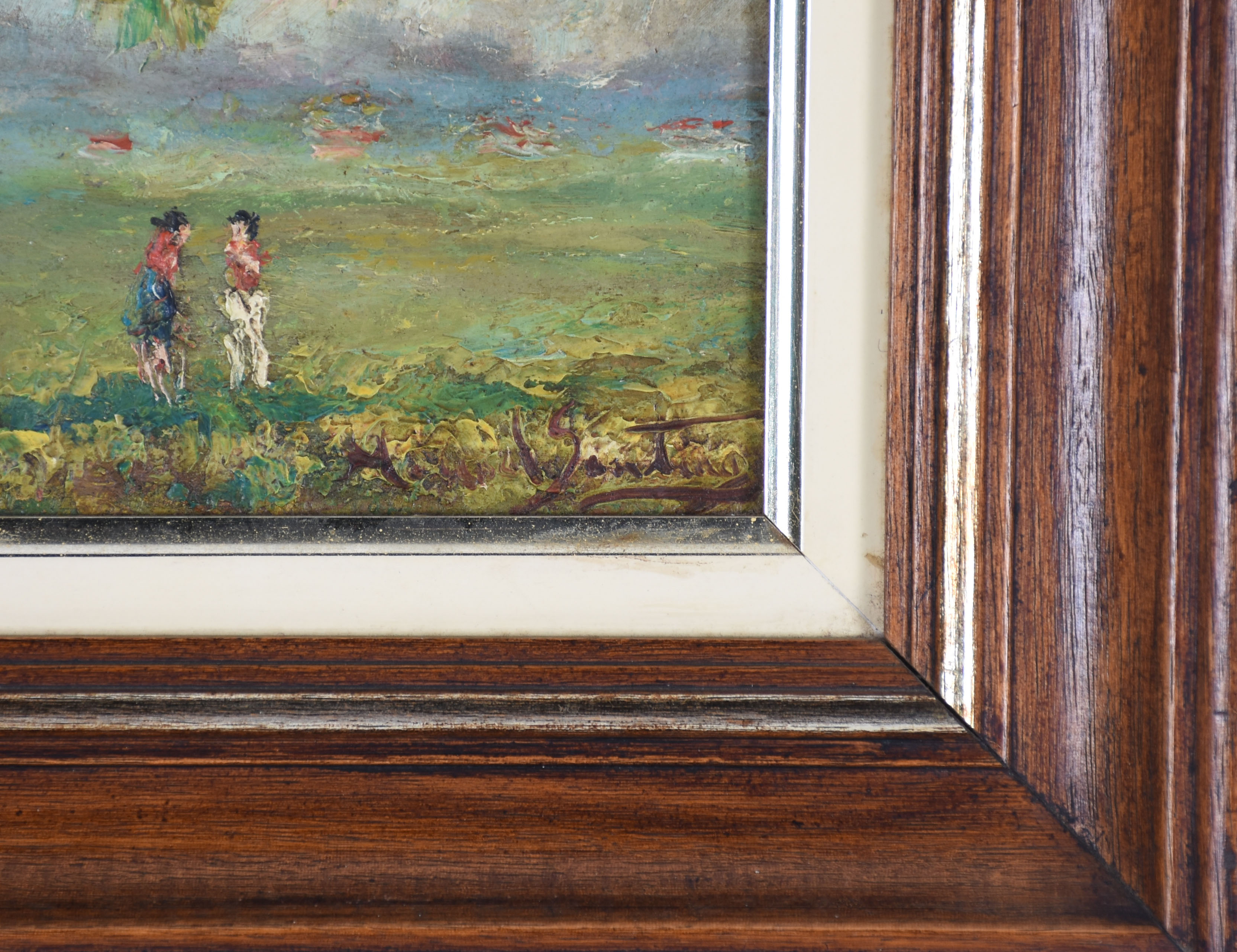 Manoel Santiago (1897-1987), Paisagem com figuras - foto 3 de 4