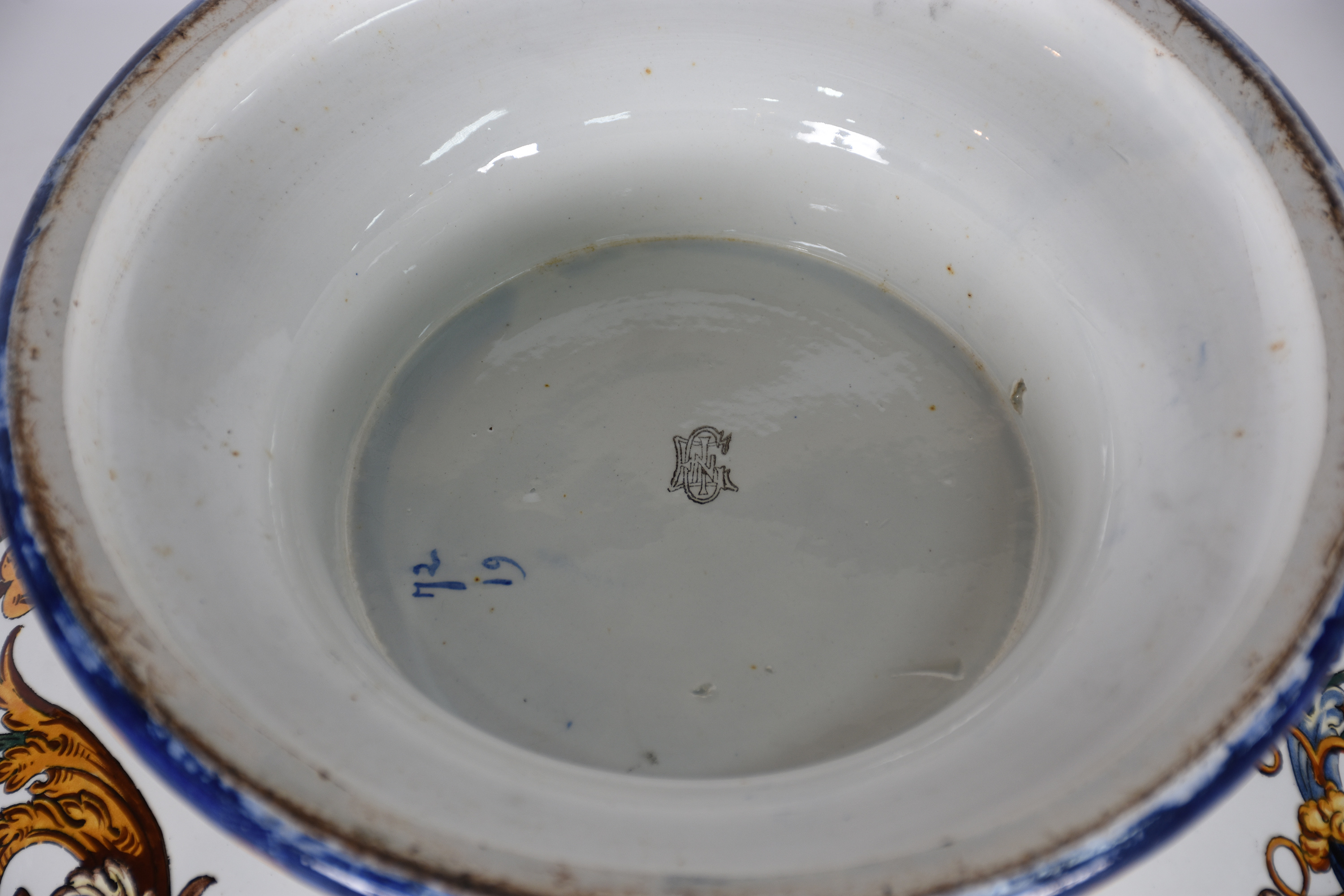 Cachepot de cerâmica italiana policromada. - foto 5 de 5