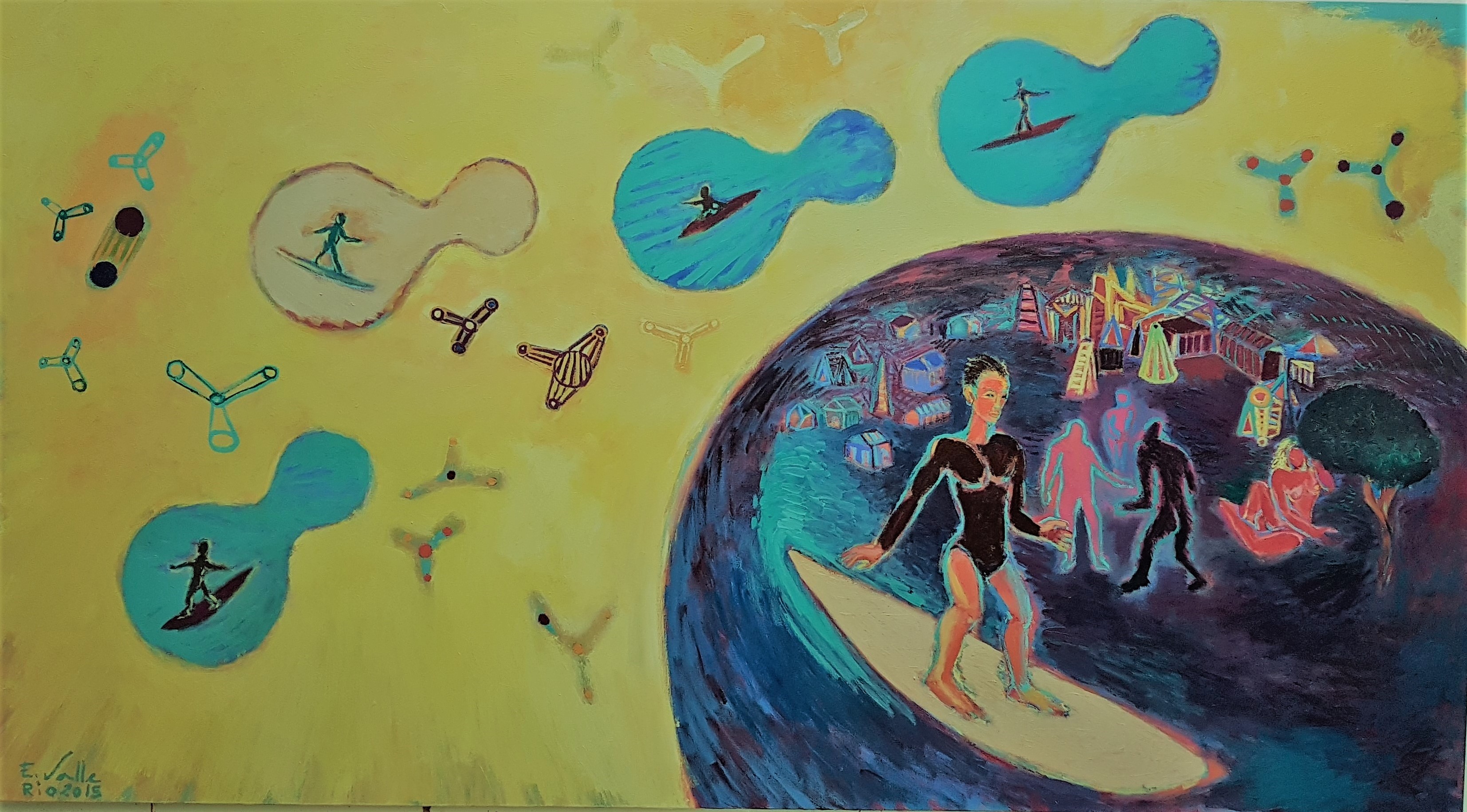 Enéas Valle (1951), Surfista espacial – amarelo, 2015 - foto 1 de 2