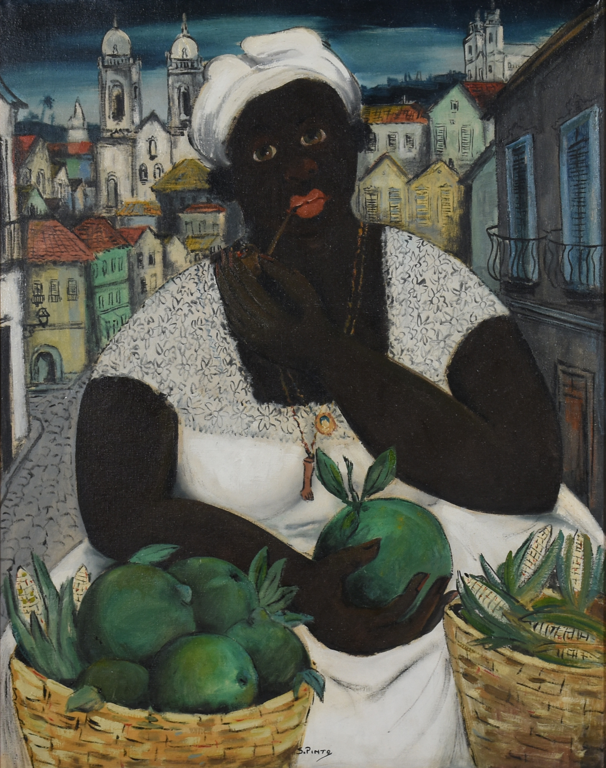 Sylvio Pinto (1918-1997), Baiana vendedora de cocos. - foto 1 de 4