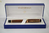 WATERMAN - Caneta tinteiro francesa, modelo jac... - WATERMAN - Caneta tinteiro francesa, modelo jacarandá com detalhes em plaque or. Acompanha livreto, certificado e embalagem. Sem uso.