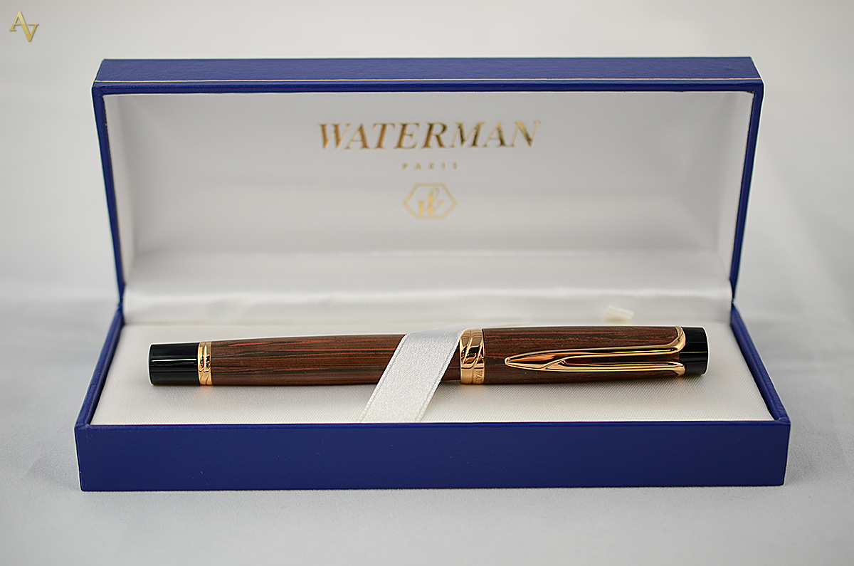 WATERMAN - Caneta tinteiro francesa, modelo jacarandá com detalhes em... - foto 1 de 2